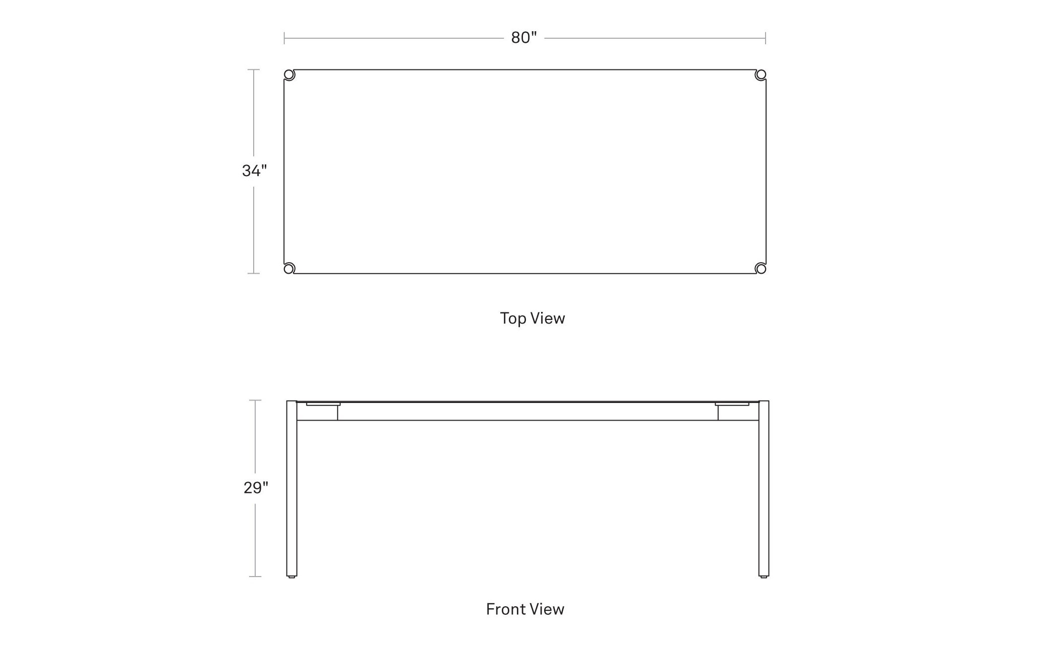 Comeuppance 80" Dining Table
