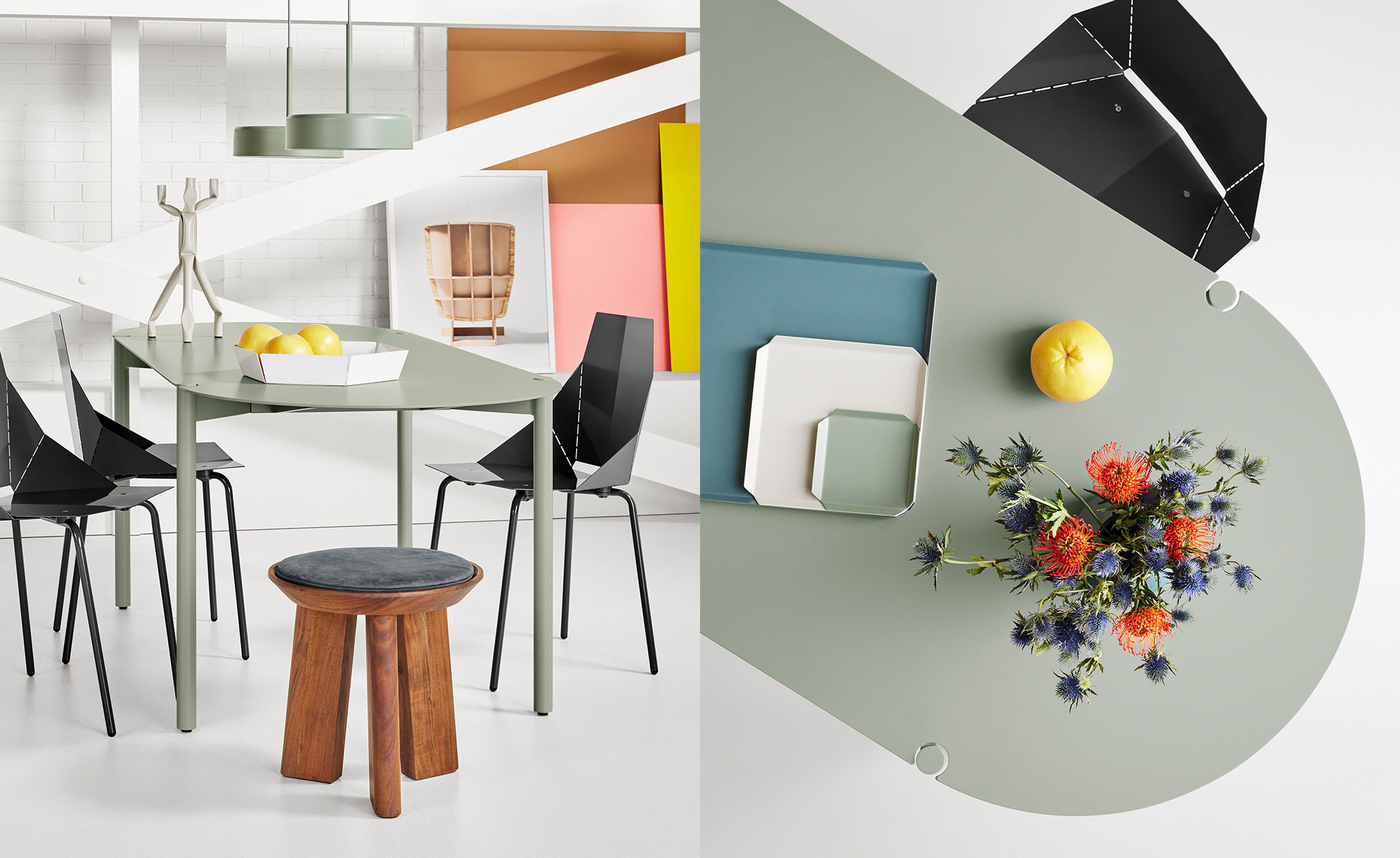 comeuppance capsule shape 82" dining table