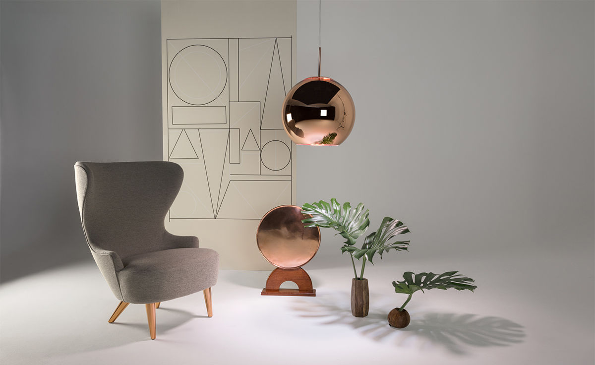 copper shade pendant light