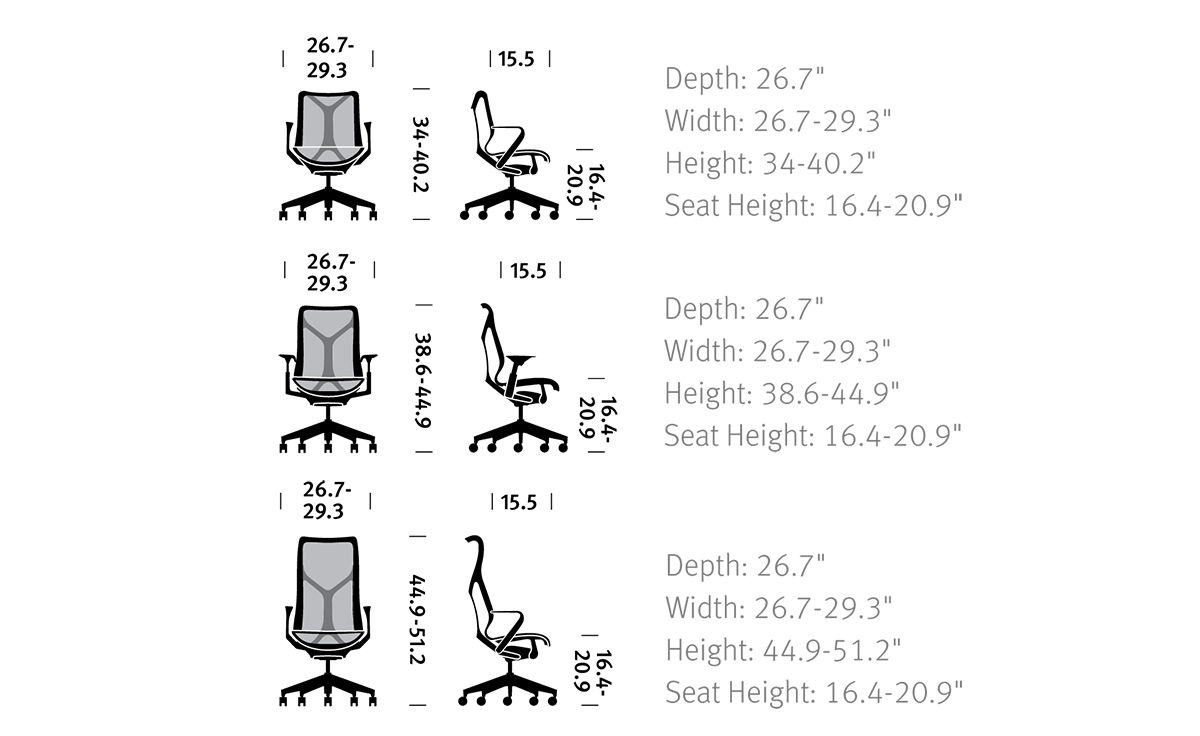 cosm high back task chair by Herman Miller