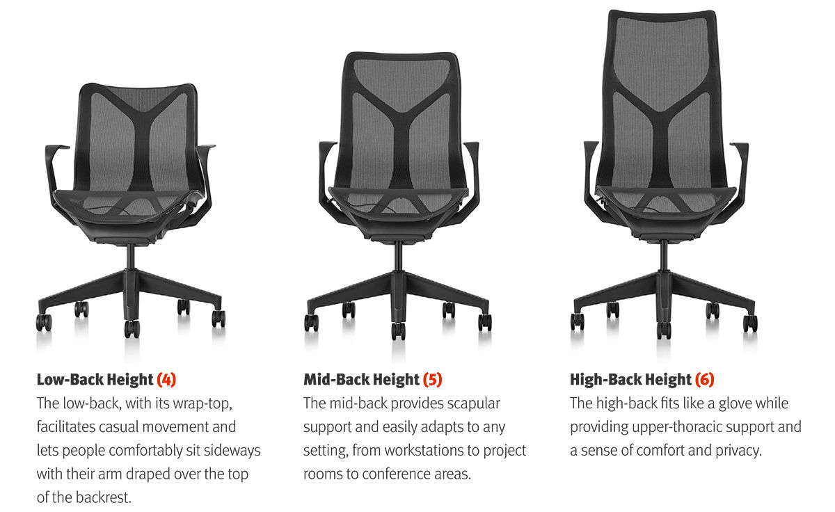 cosm low back task chair - preconfigured