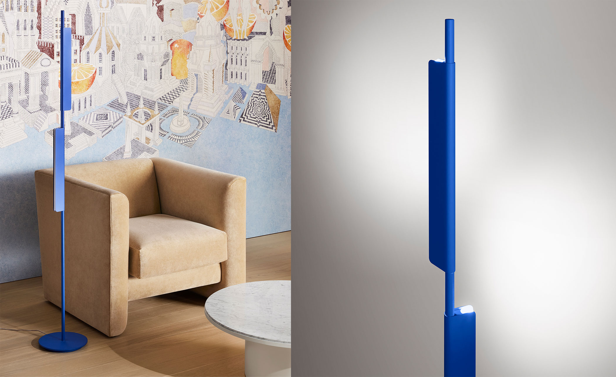 cowl floor lamp