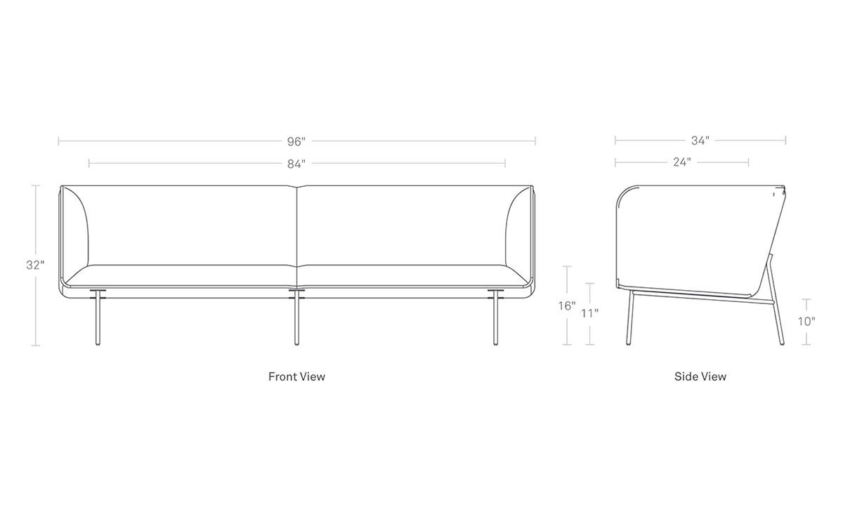 dandy 96inch sofa