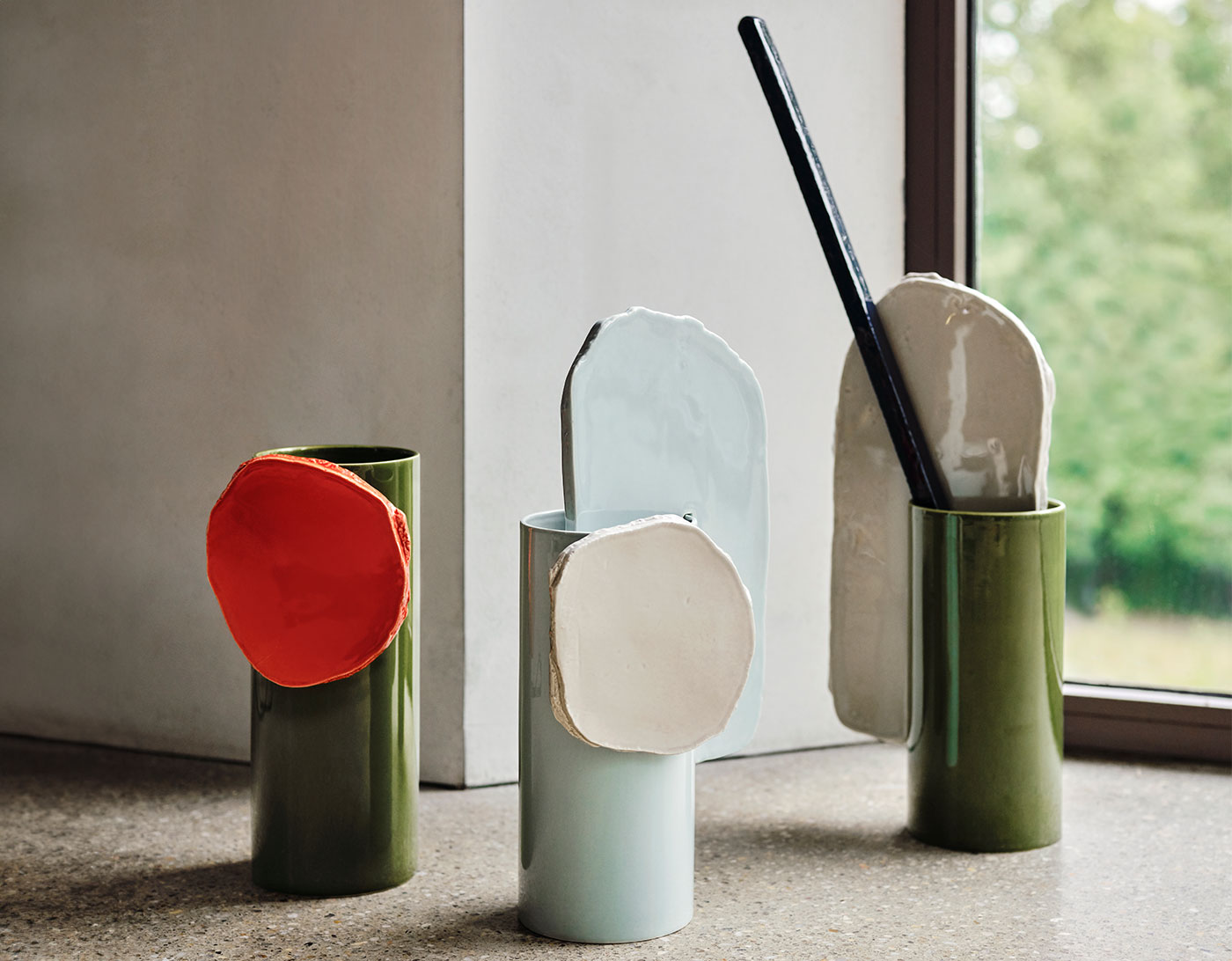 découpage vase feuille