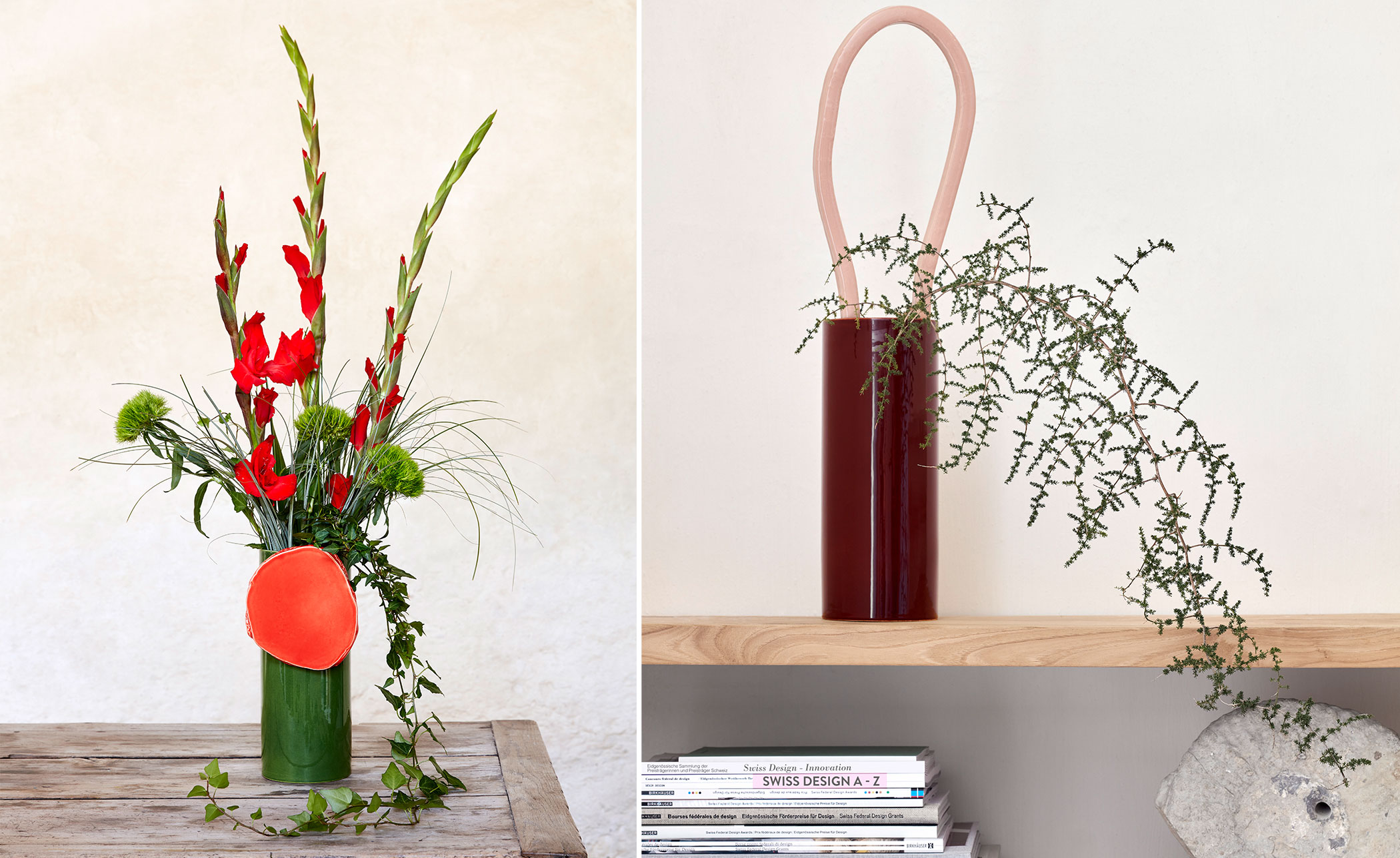 découpage vase feuille