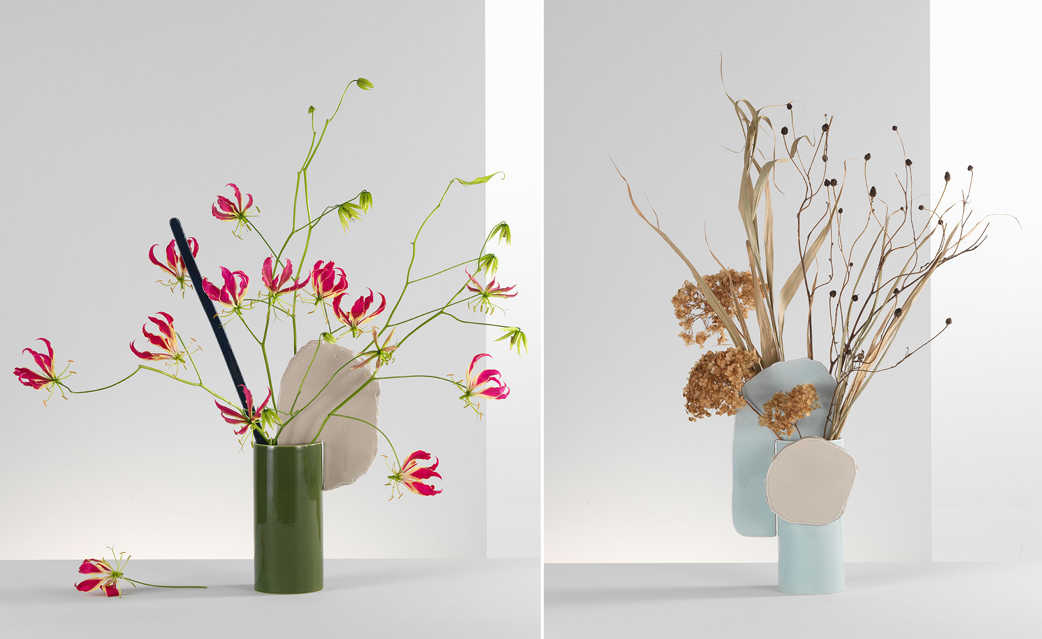 découpage vase feuille