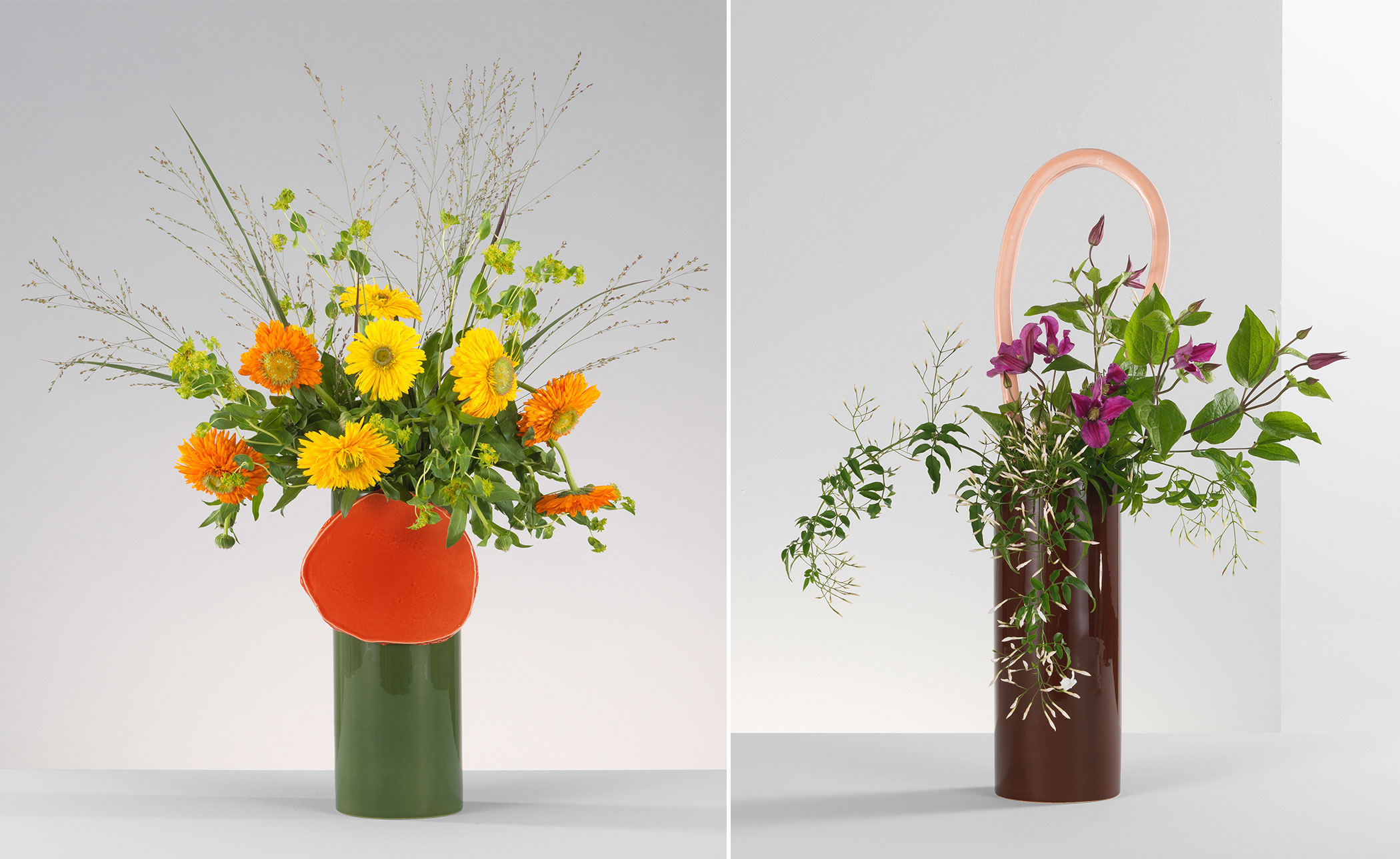 découpage vase feuille
