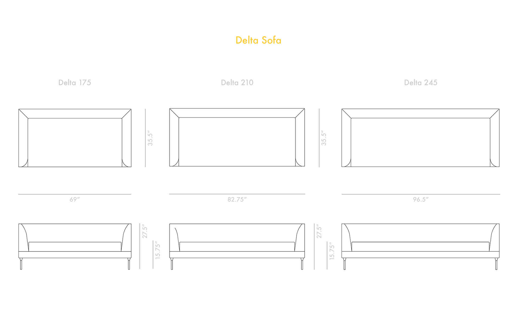 Delta 69 inch Sofa