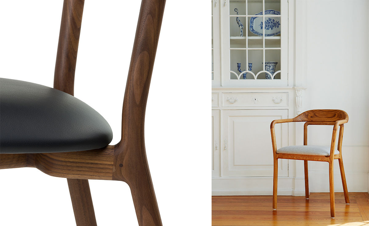 duet chair with upholstered seat 753s