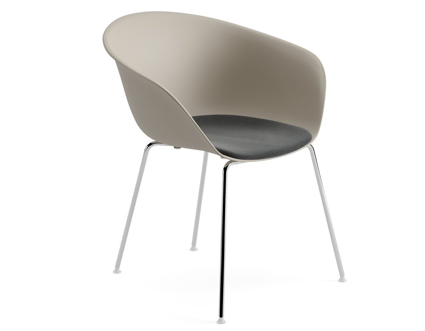 duna 02 four leg chair with seat cushion