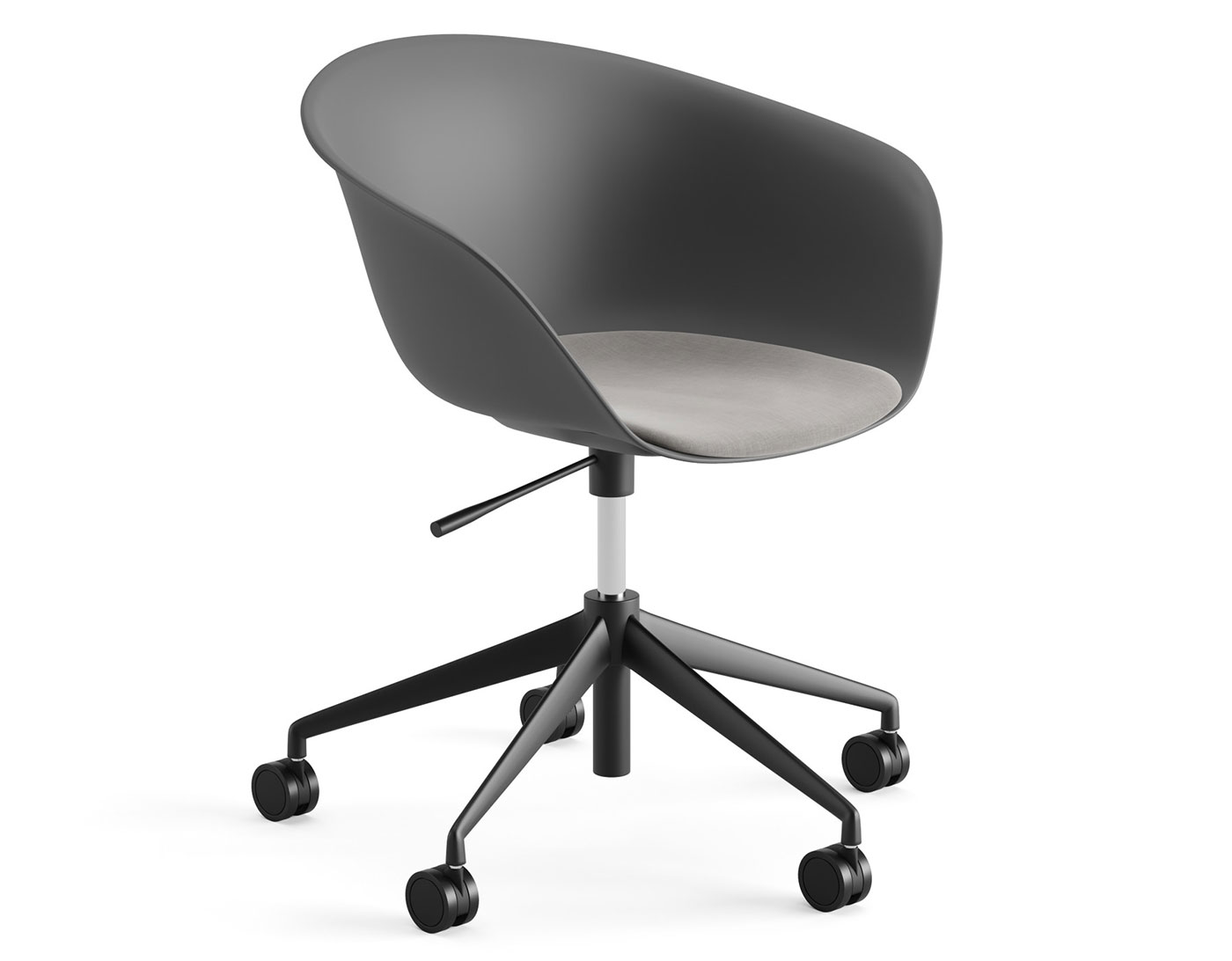 duna 02 five star base chair with seat cushion