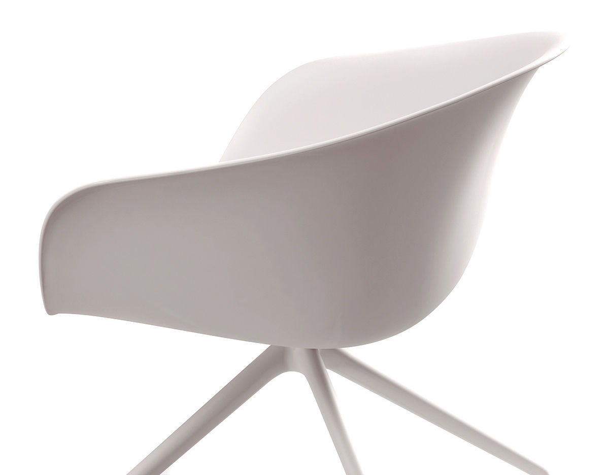 duna 02 trestle base chair with front upholstery