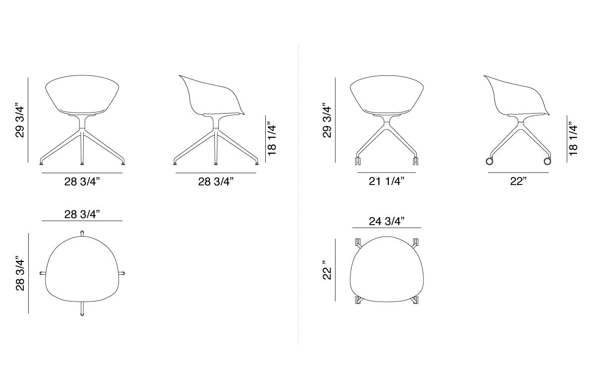duna 02 trestle base chair with front upholstery