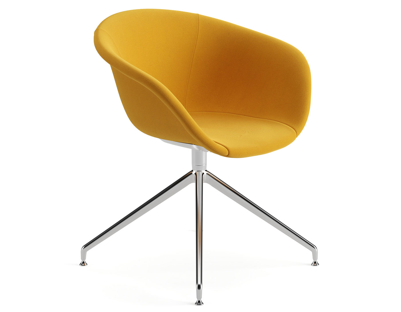 duna 02 trestle base chair with full upholstery
