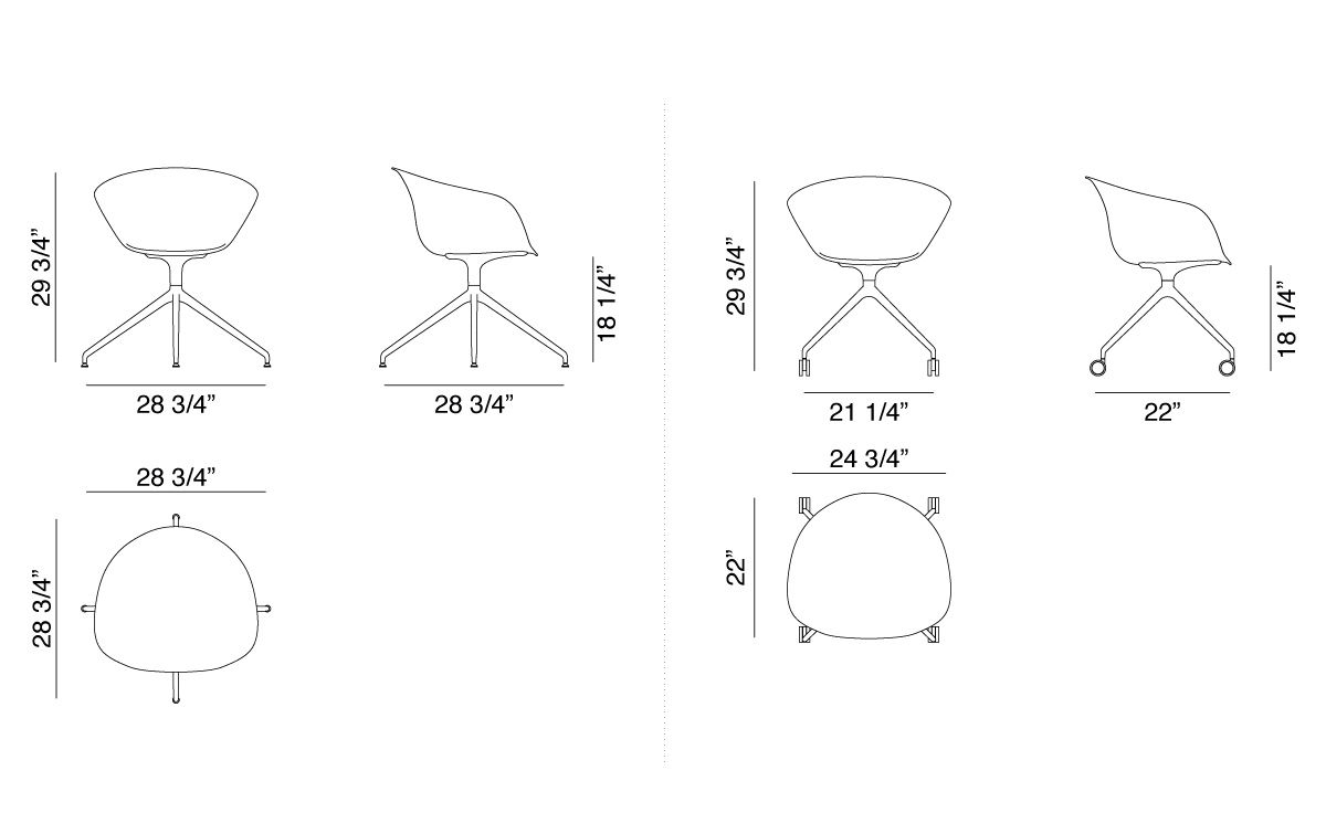 duna 02 trestle base chair with full upholstery