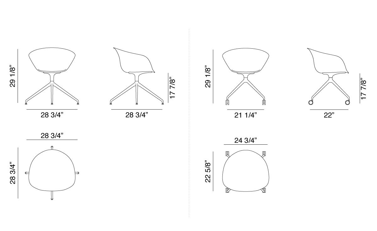 duna 02 trestle base chair with seat cushion