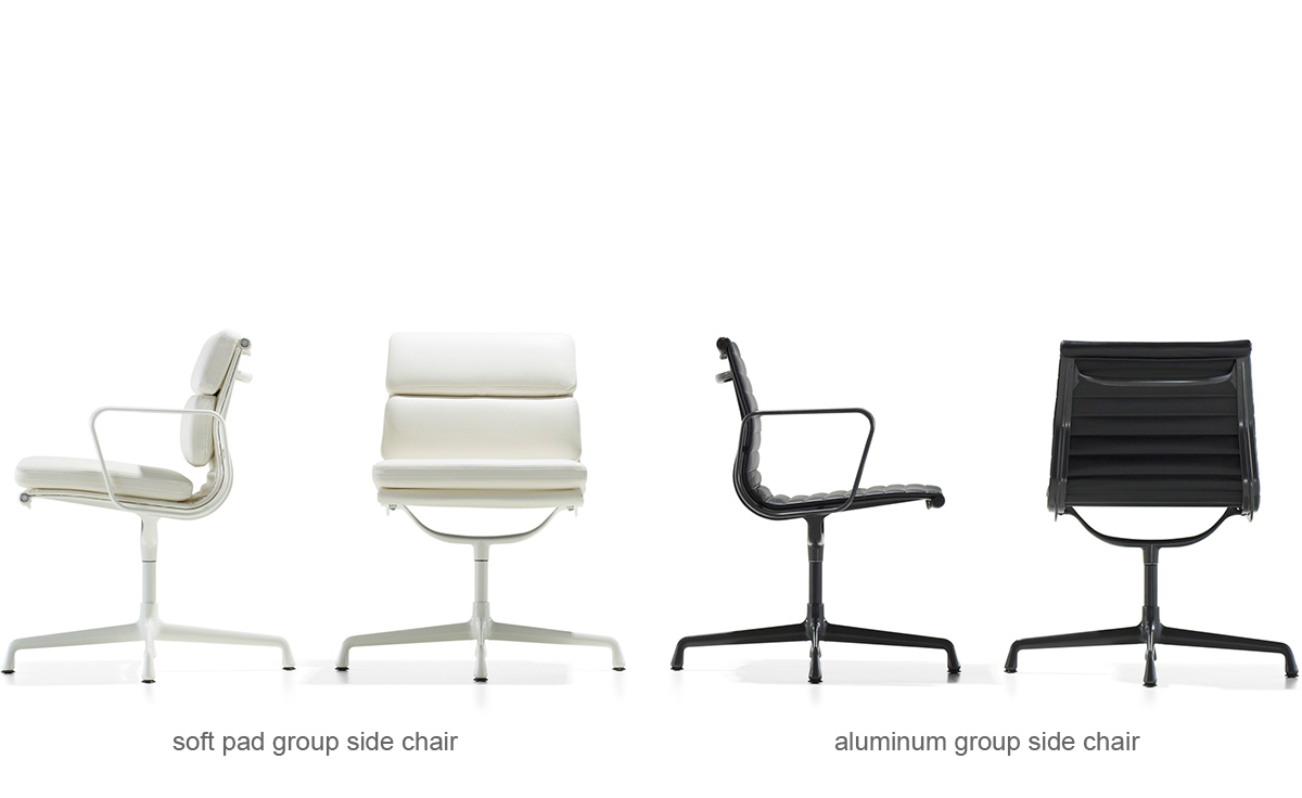 eames® aluminum group side chair