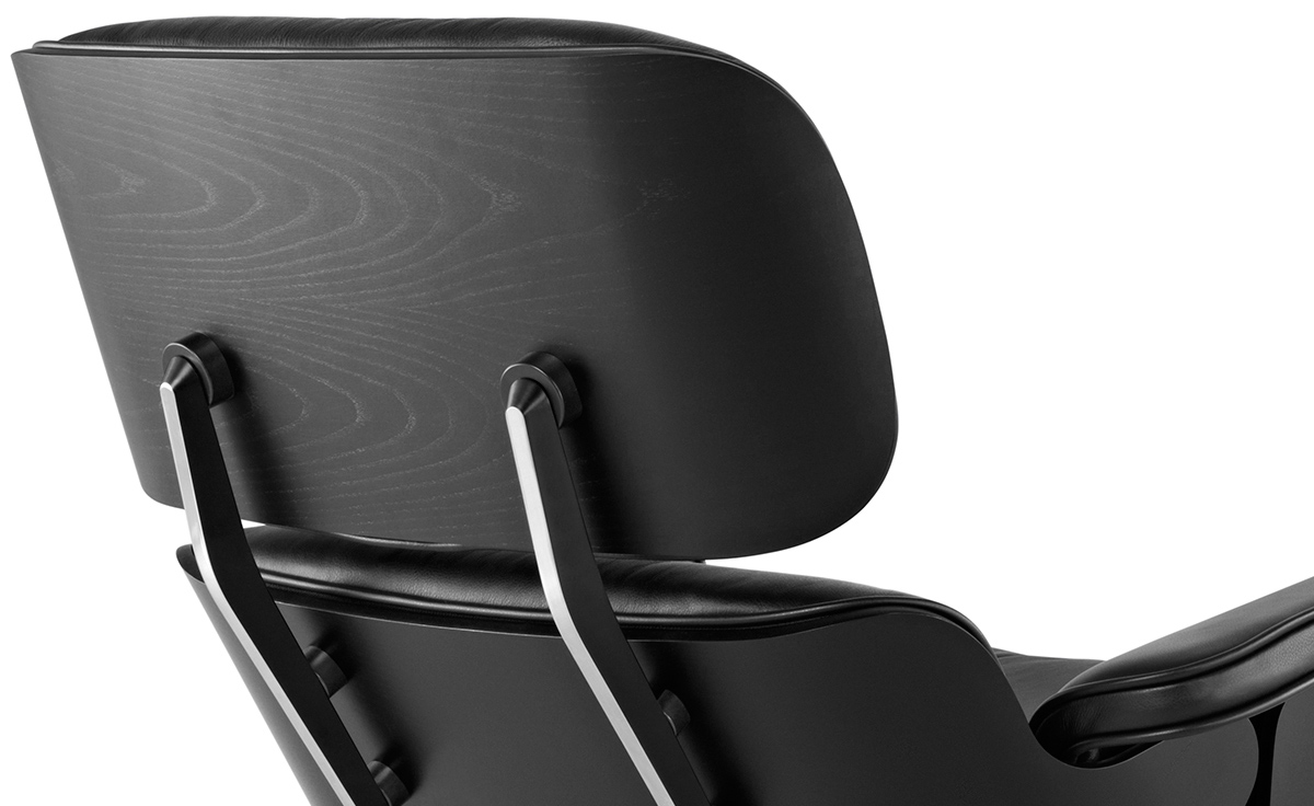 ebony eames&reg; lounge chair without ottoman