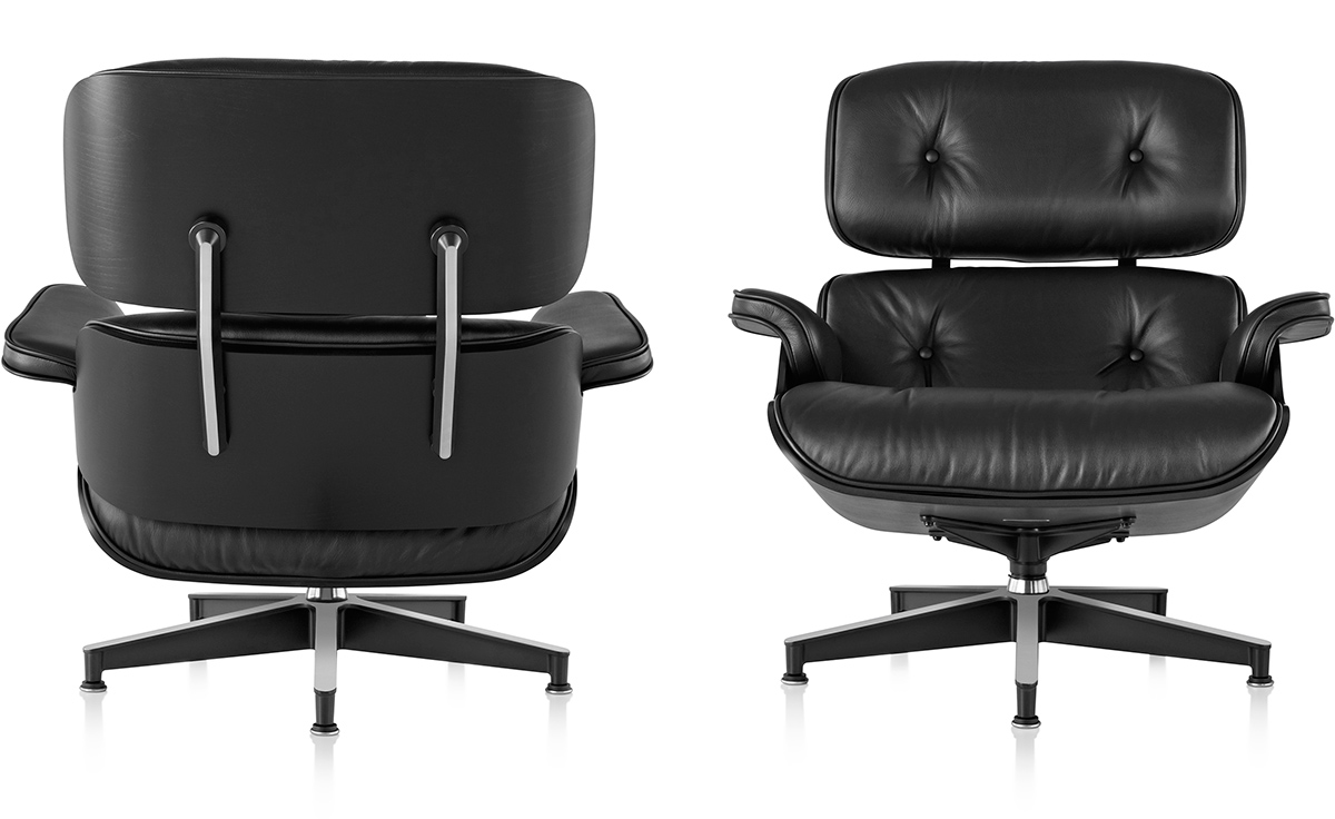 ebony eames&reg; lounge chair without ottoman