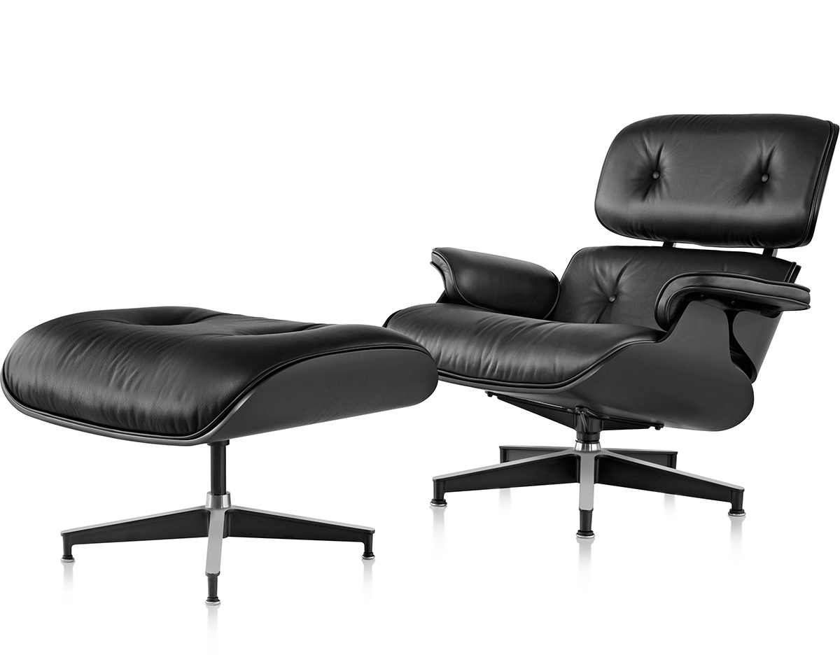 ebony eames® lounge chair & ottoman