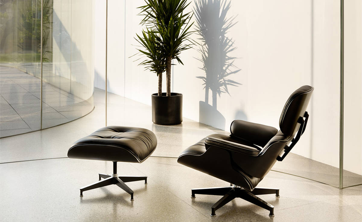 ebony eames® lounge chair & ottoman