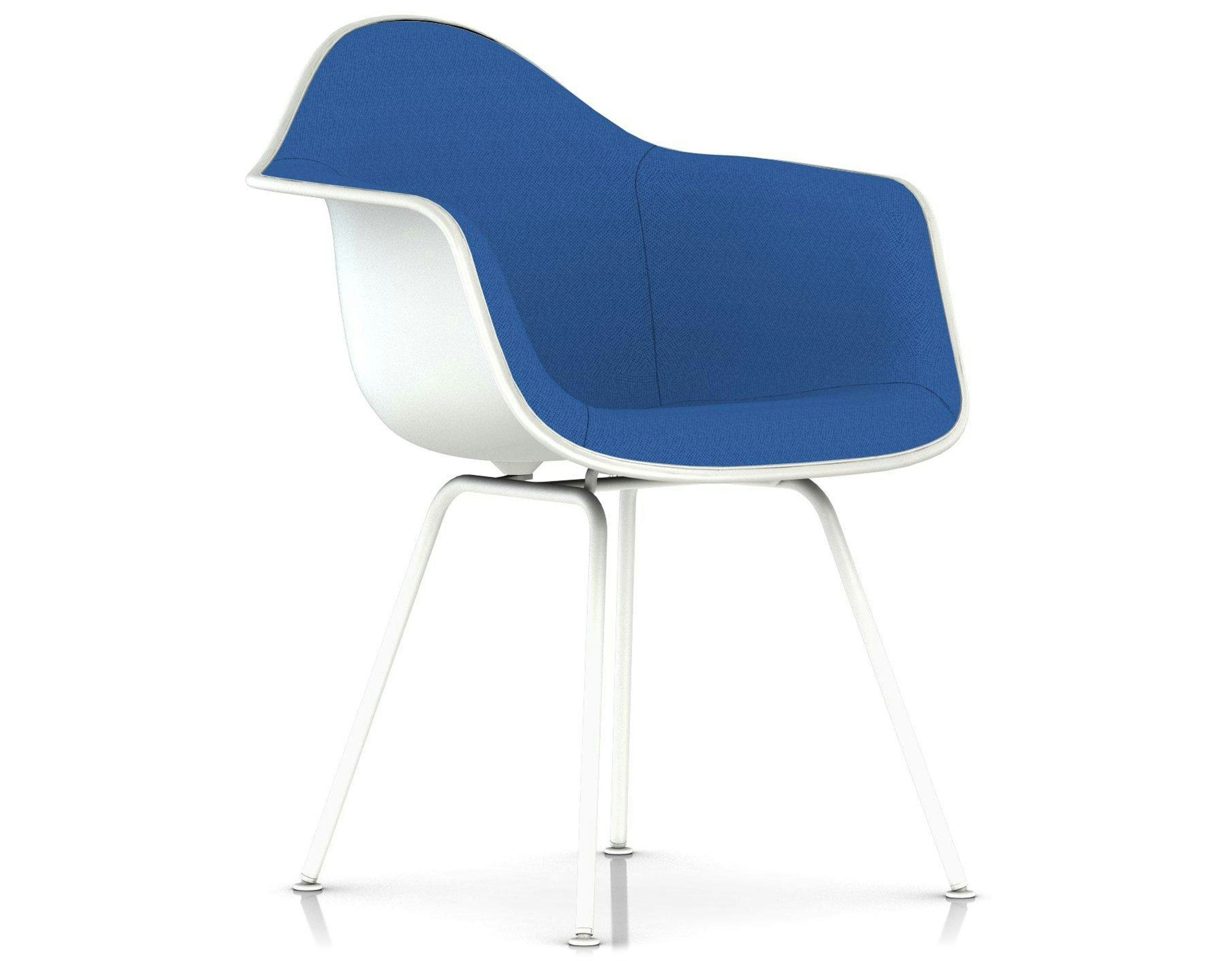 eames upholstered armchair with 4 leg base