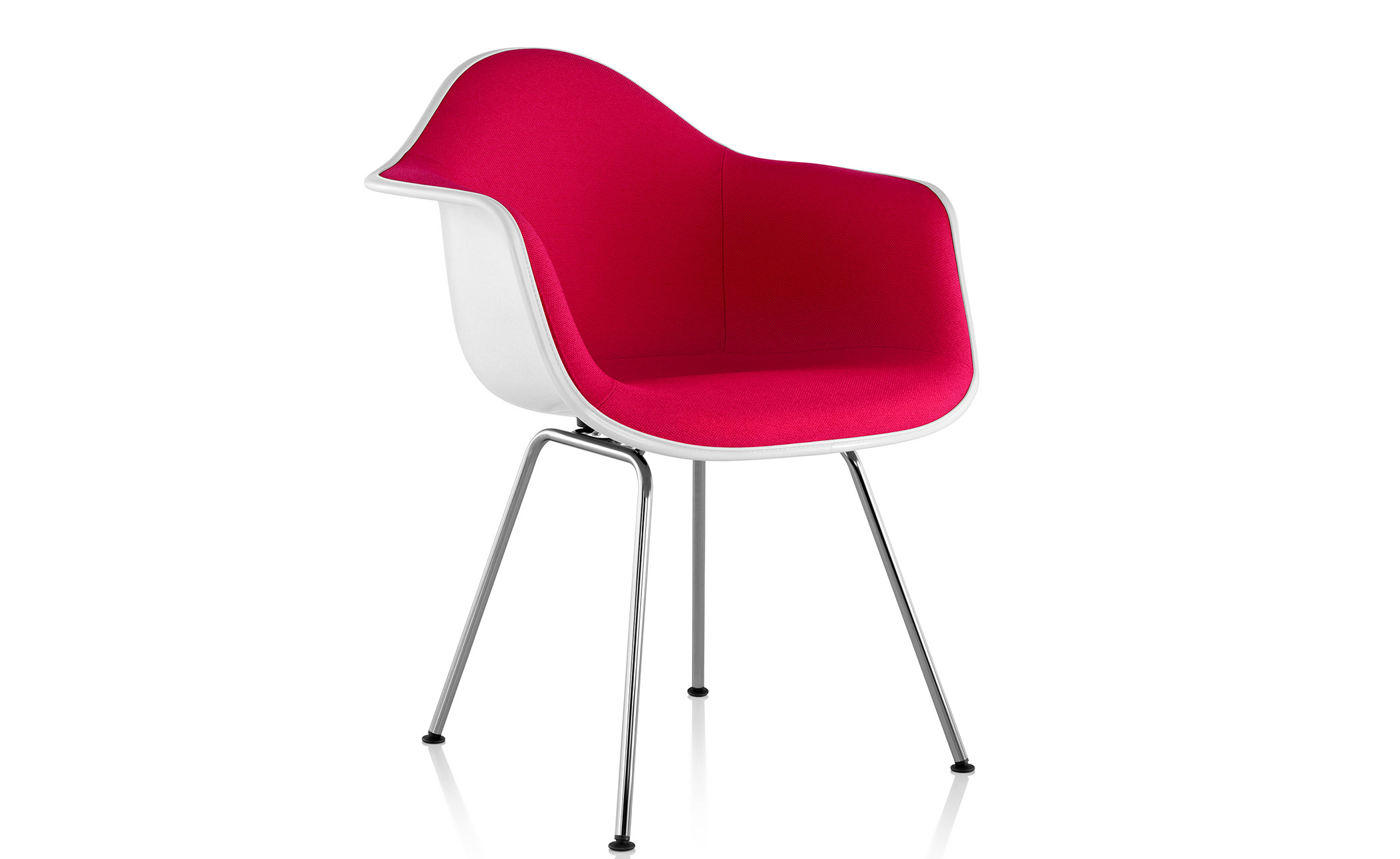 eames&reg; upholstered armchair with 4 leg base