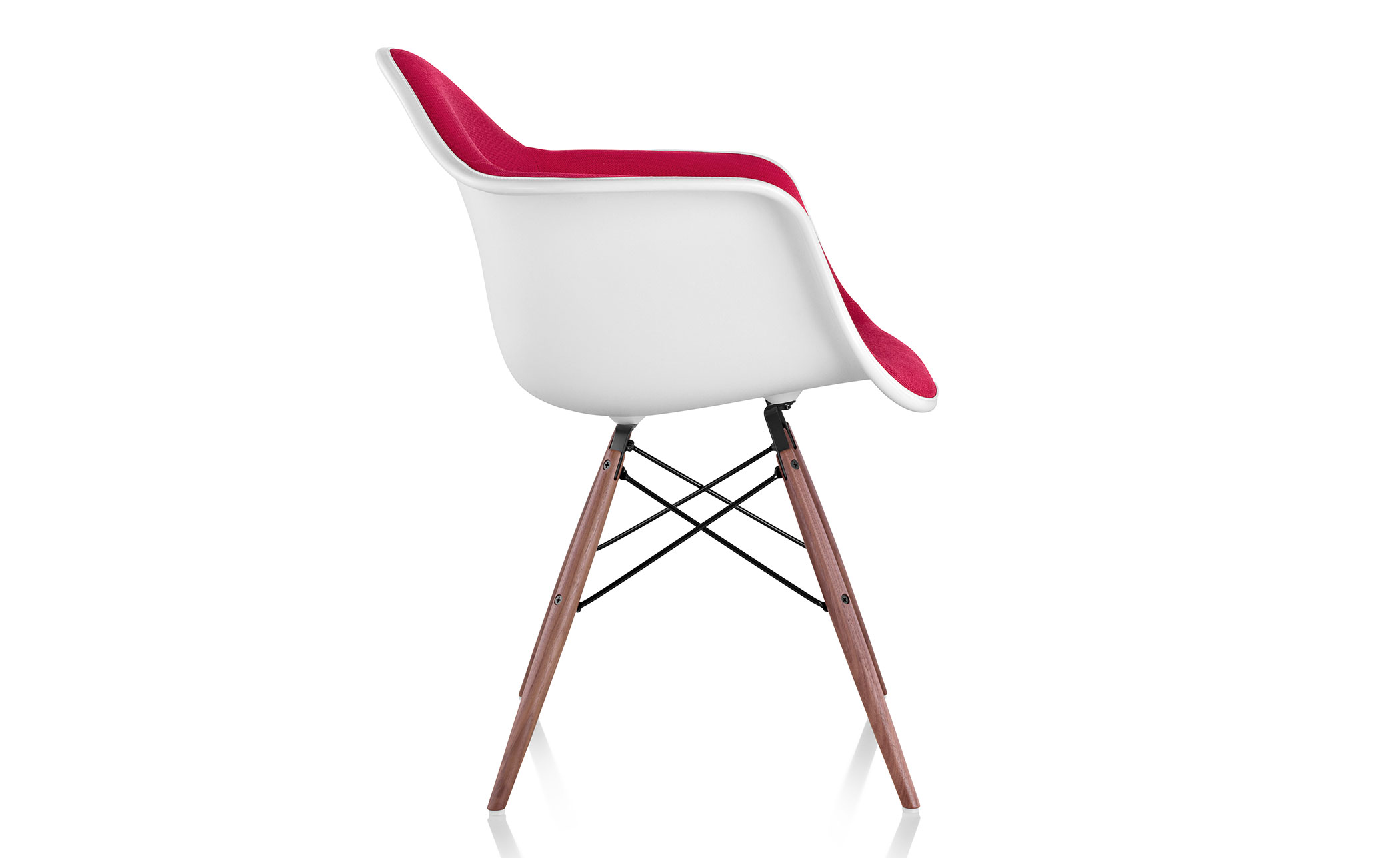 eames&reg; upholstered armchair with dowel base