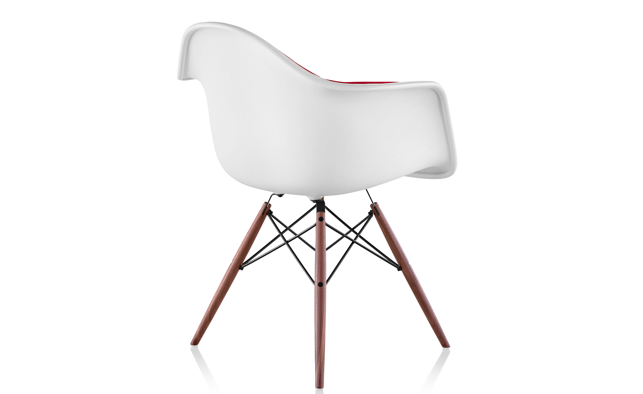 eames&reg; upholstered armchair with dowel base