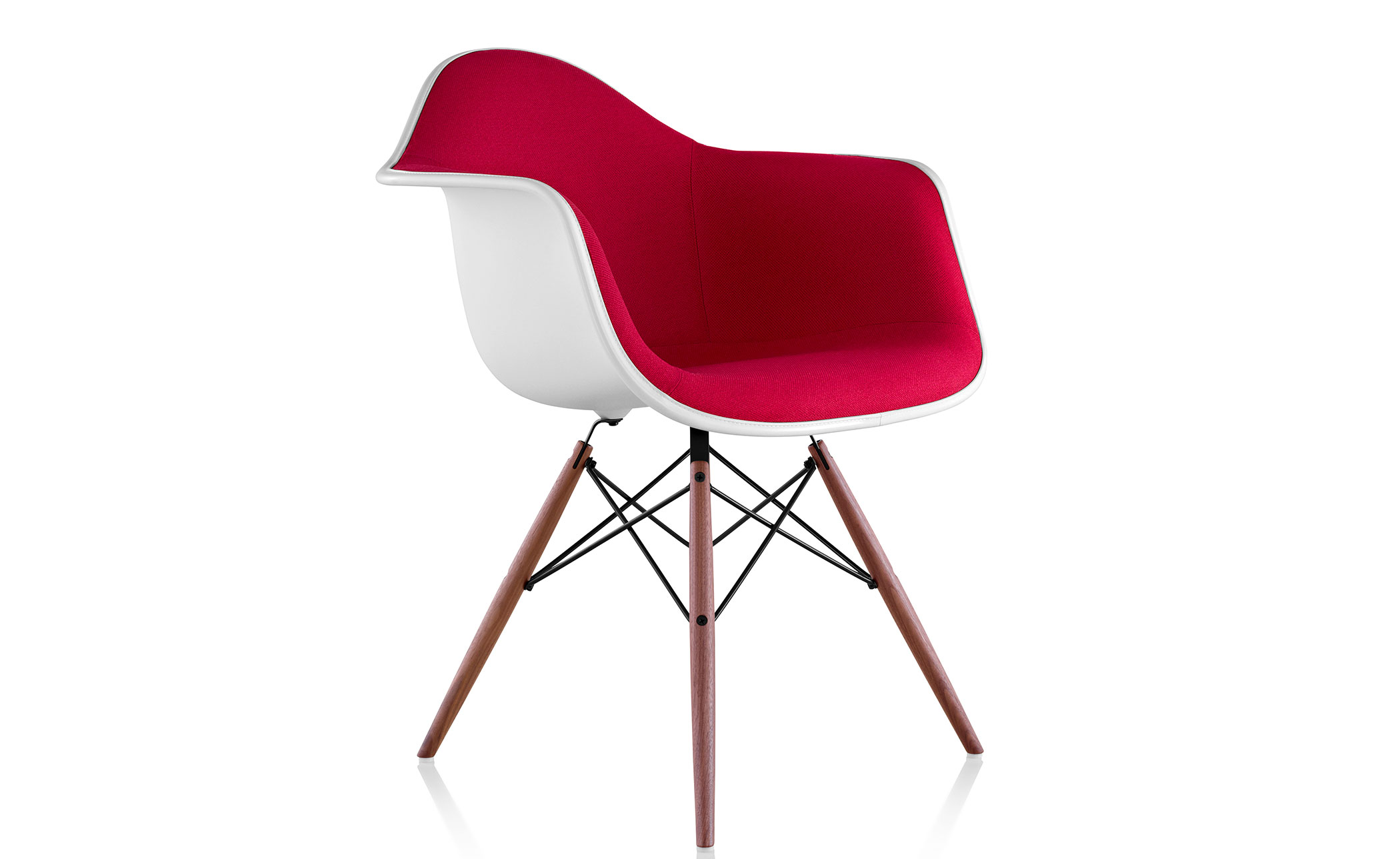 eames&reg; upholstered armchair with dowel base