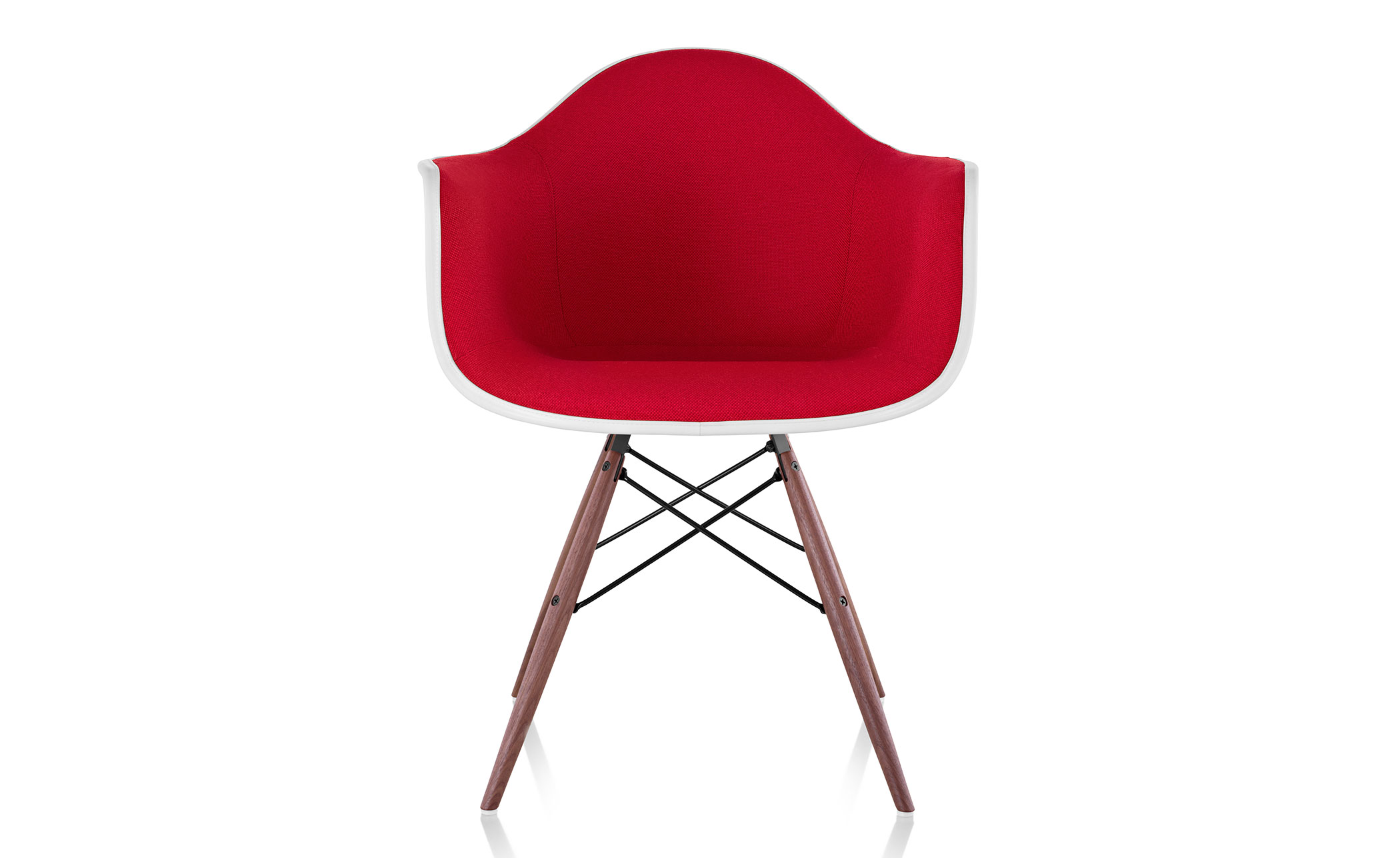 eames&reg; upholstered armchair with dowel base