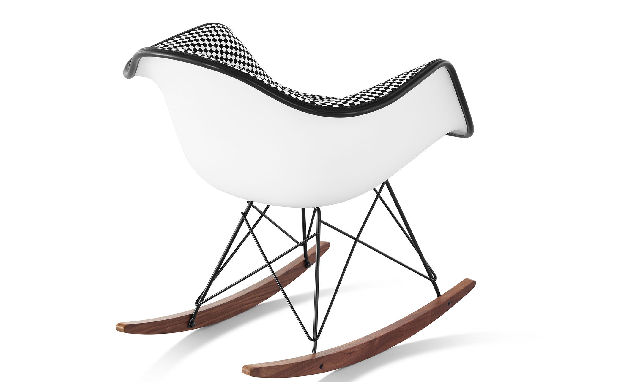 eames&reg; upholstered armchair with rocker base