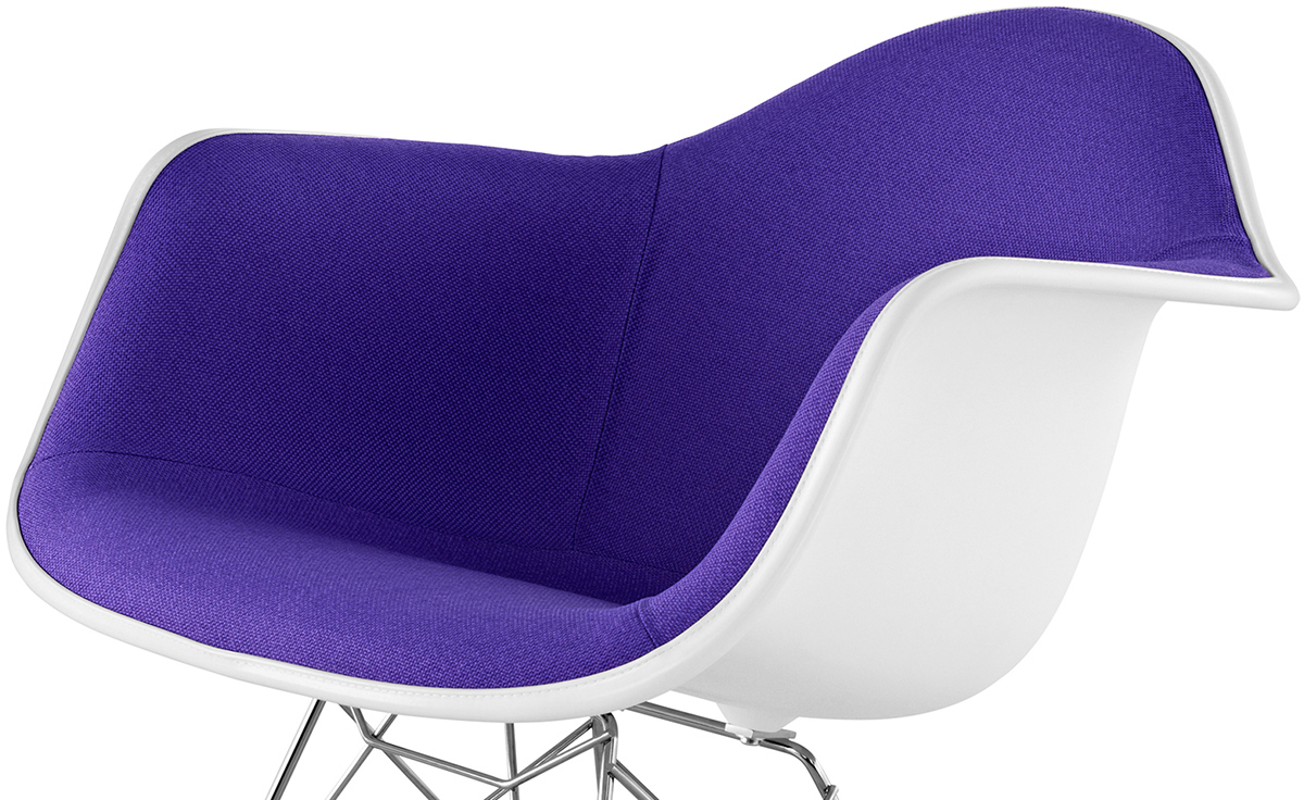 eames&reg; upholstered armchair with rocker base