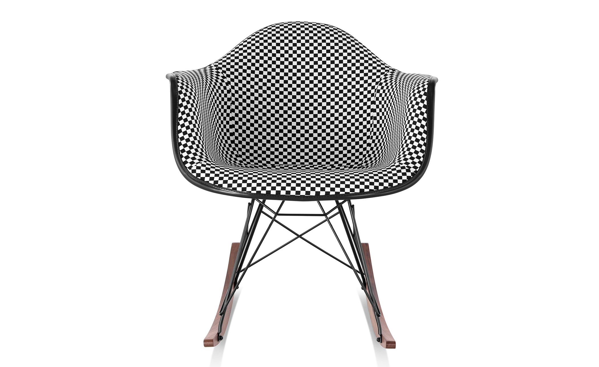 eames&reg; upholstered armchair with rocker base