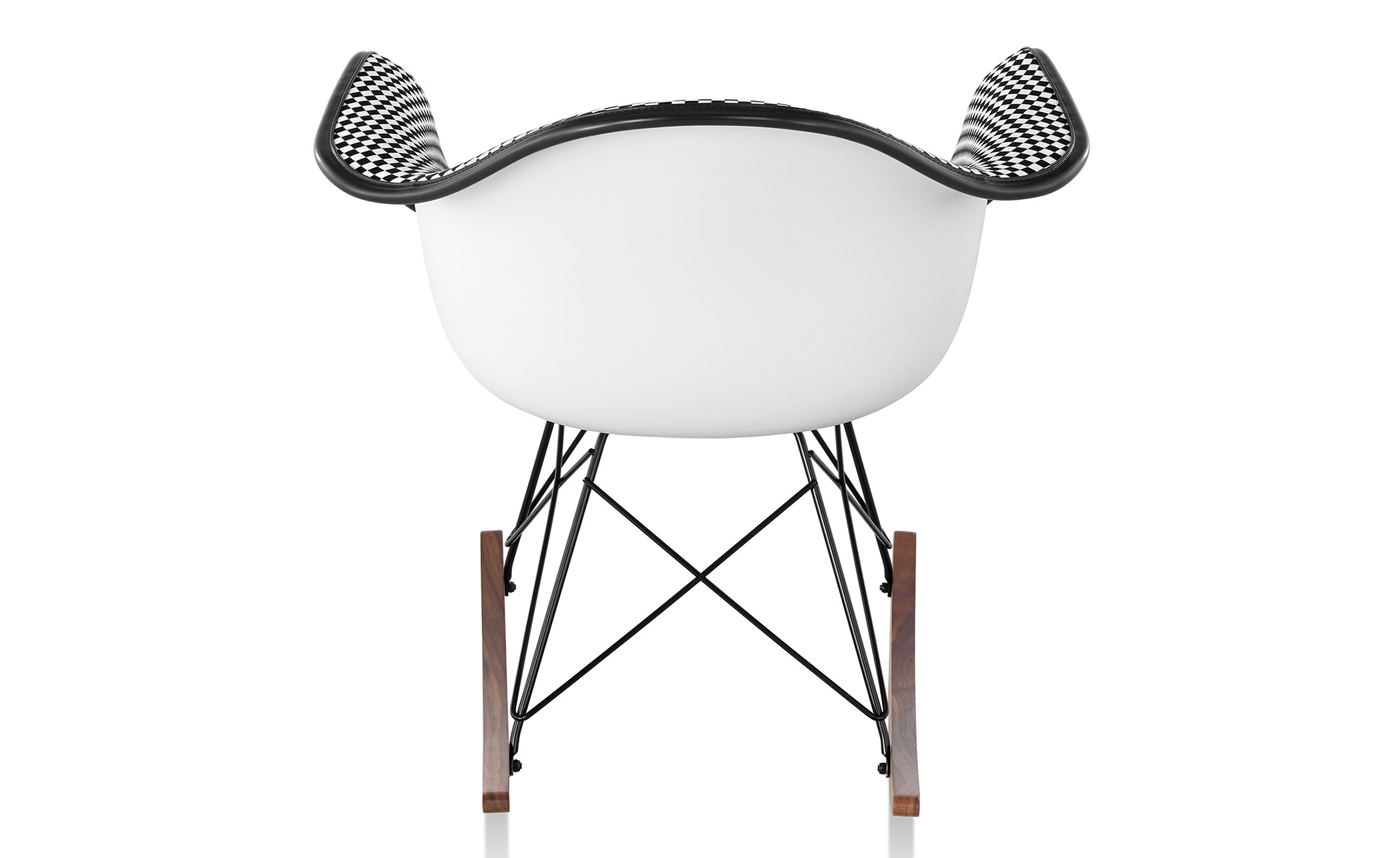 eames&reg; upholstered armchair with rocker base