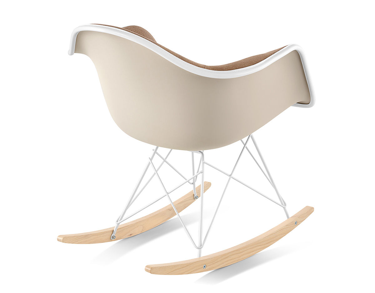 eames&reg; upholstered armchair with rocker base