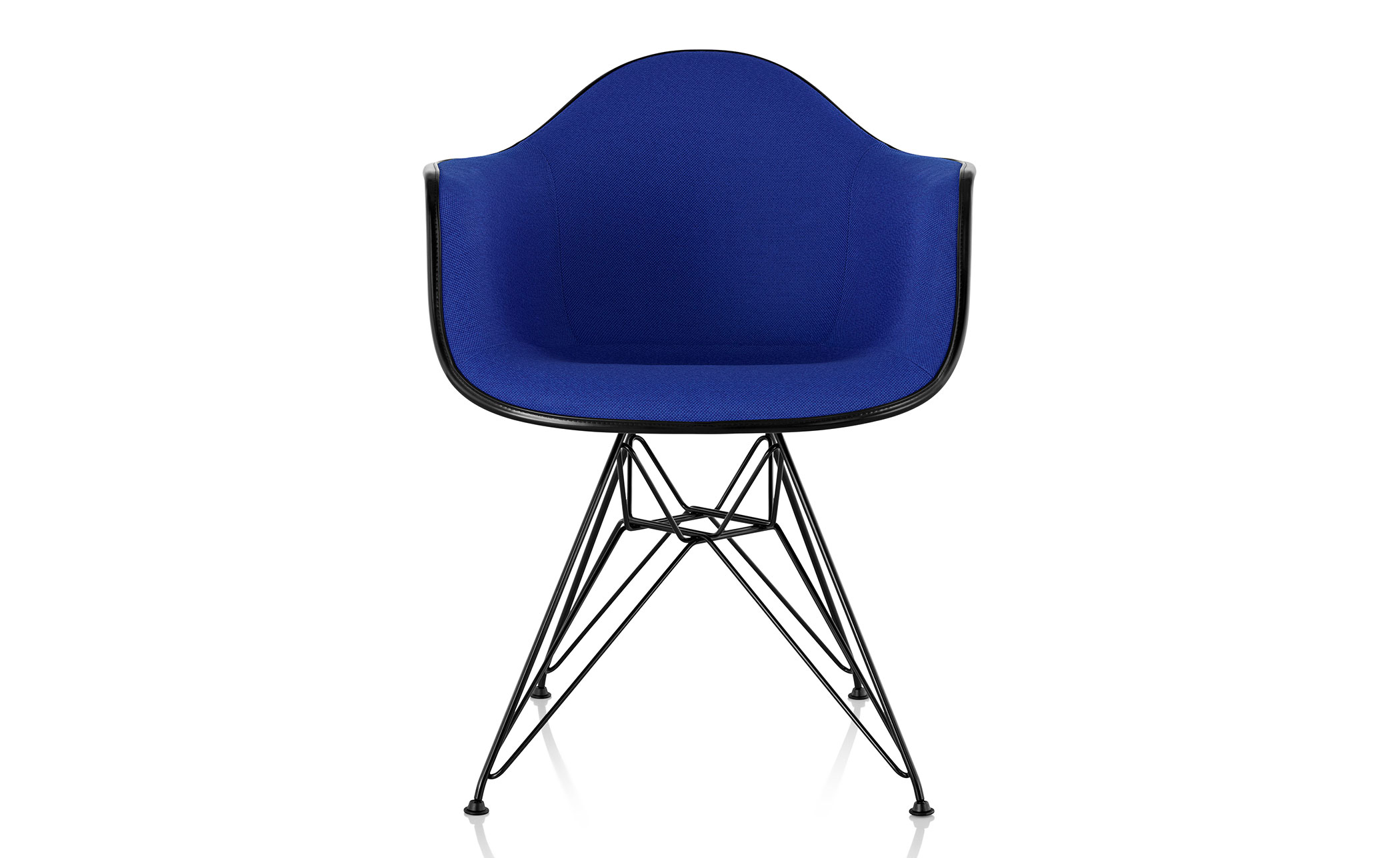 eames&reg; upholstered armchair with wire base
