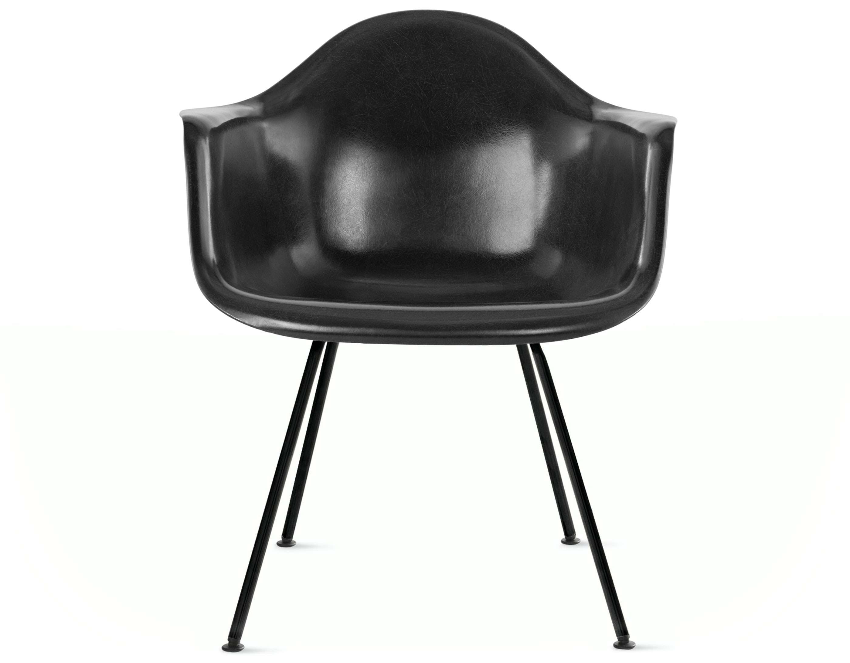 eames molded fiberglass armchair with 4 leg base