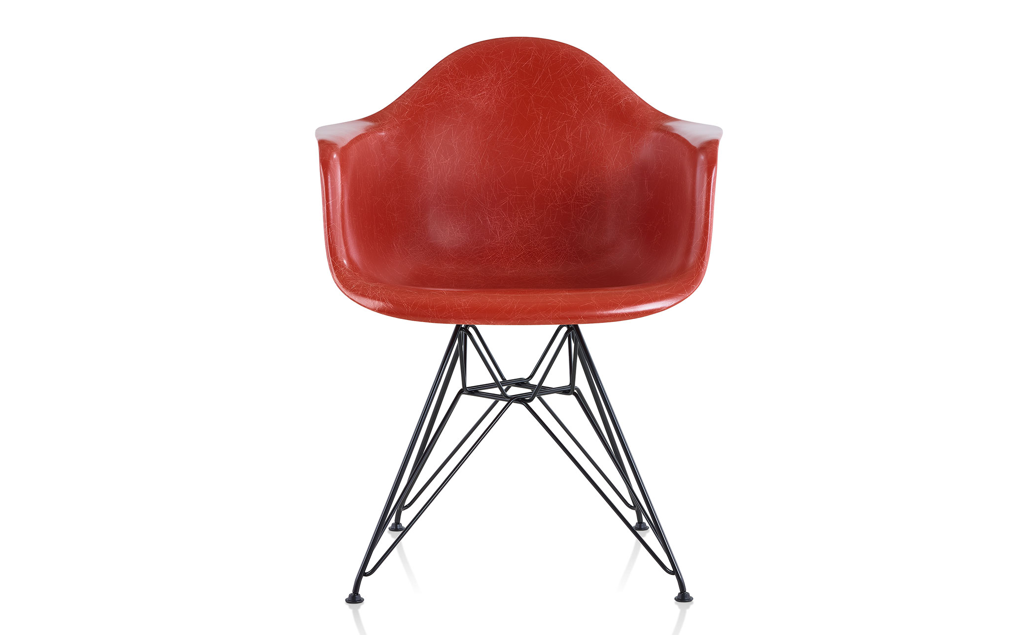 eames® molded fiberglass armchair with wire base