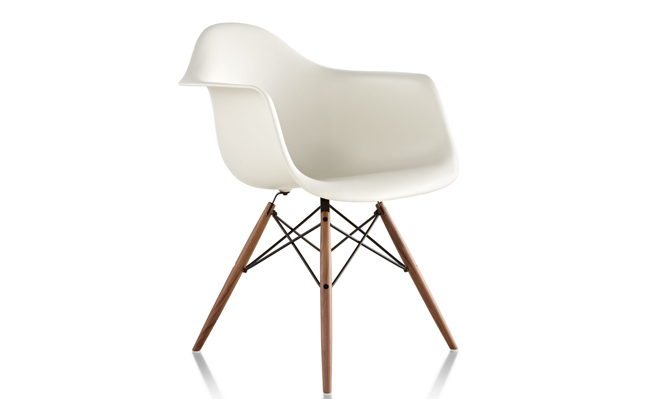 eames® molded plastic armchair with dowel base