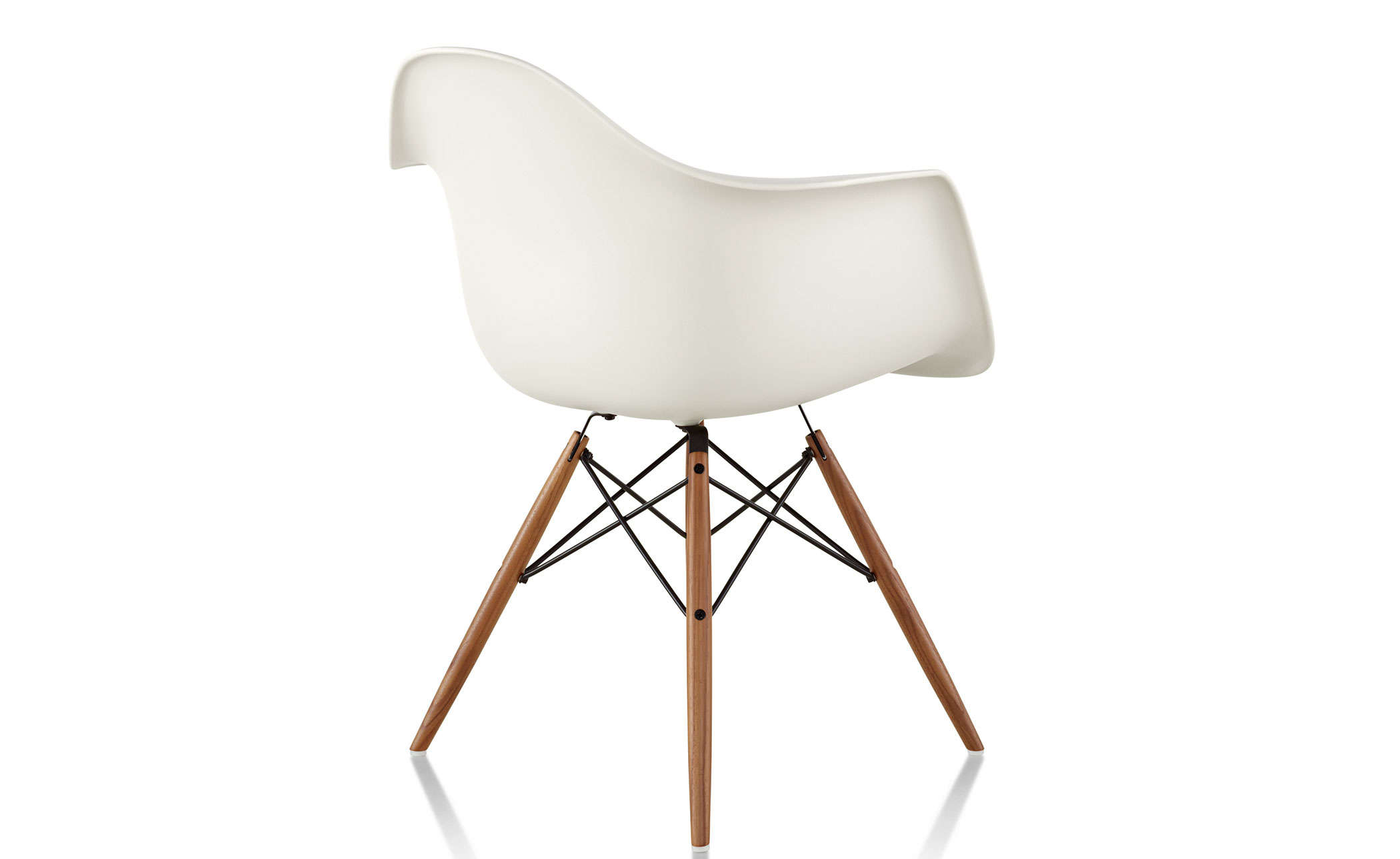 eames® molded plastic armchair with dowel base