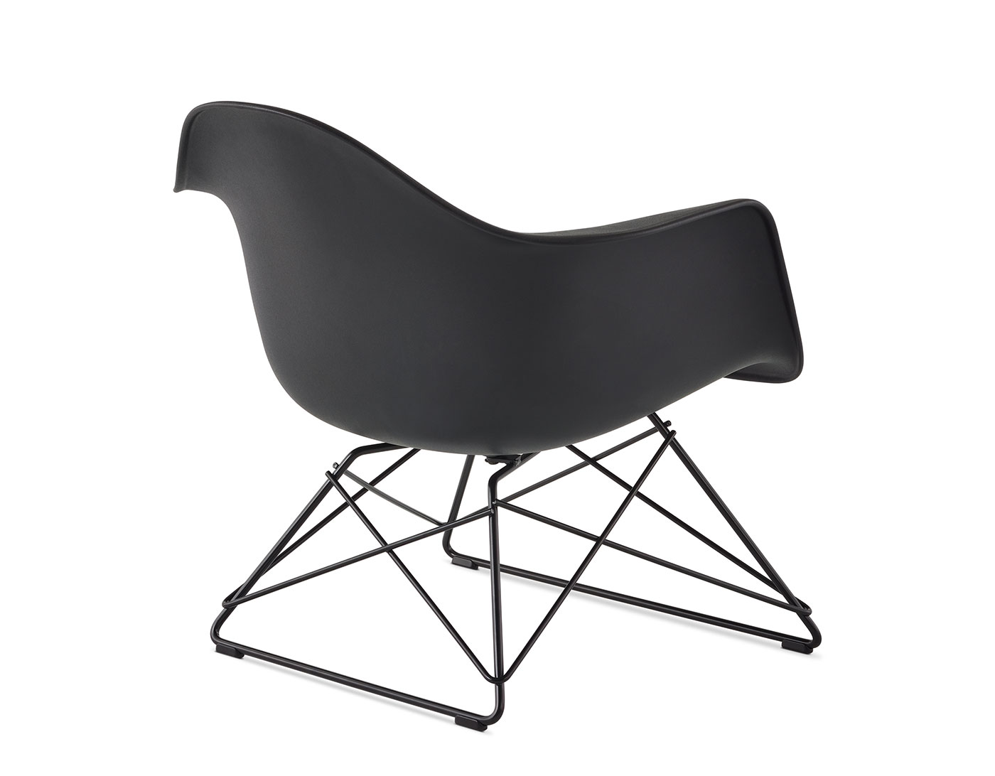 eames® molded plastic armchair with low wire base