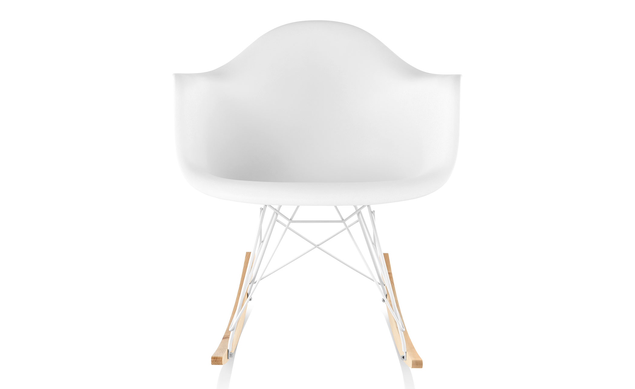 eames® molded plastic armchair with rocker base