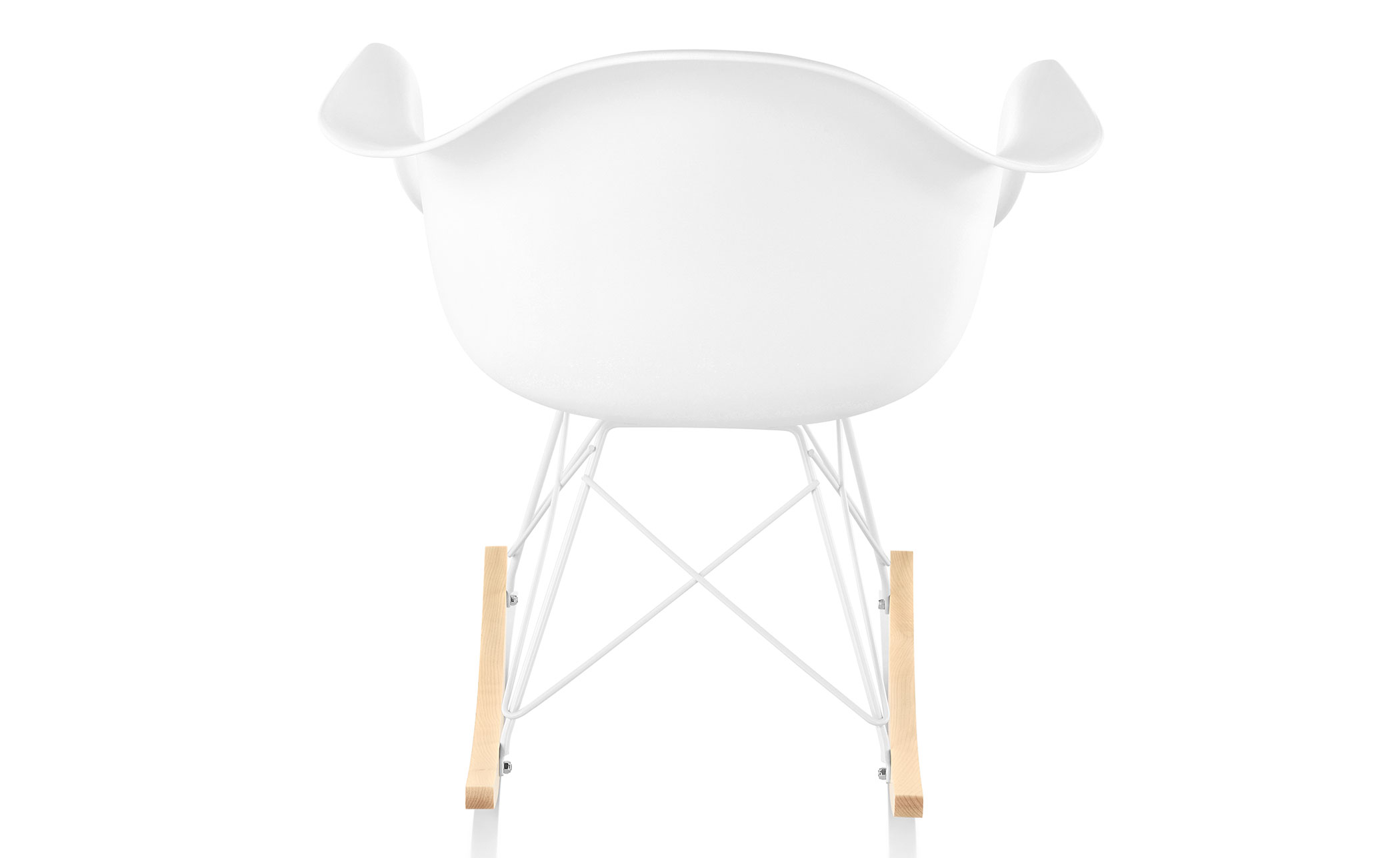 eames® molded plastic armchair with rocker base