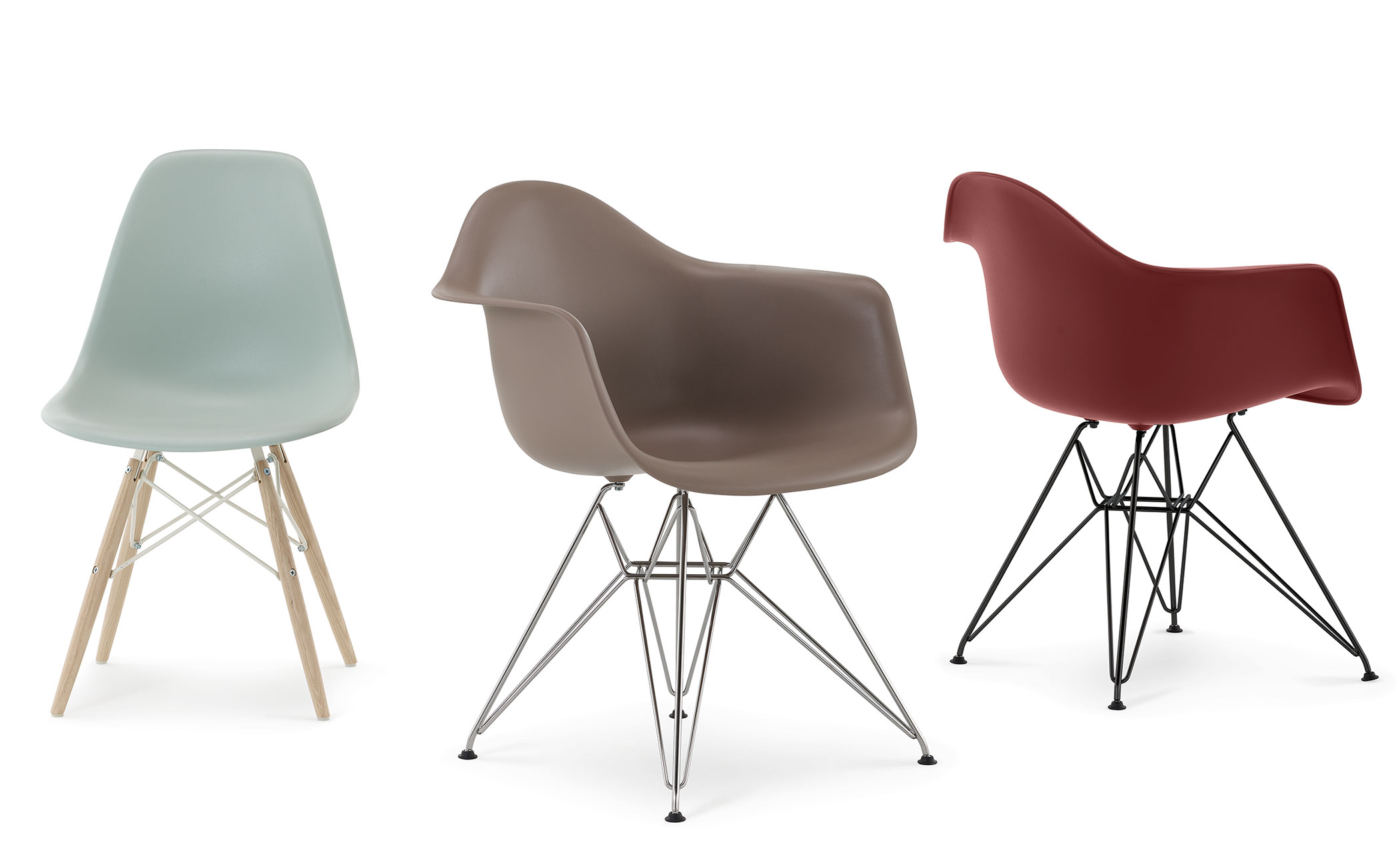 eames® molded plastic armchair with rocker base