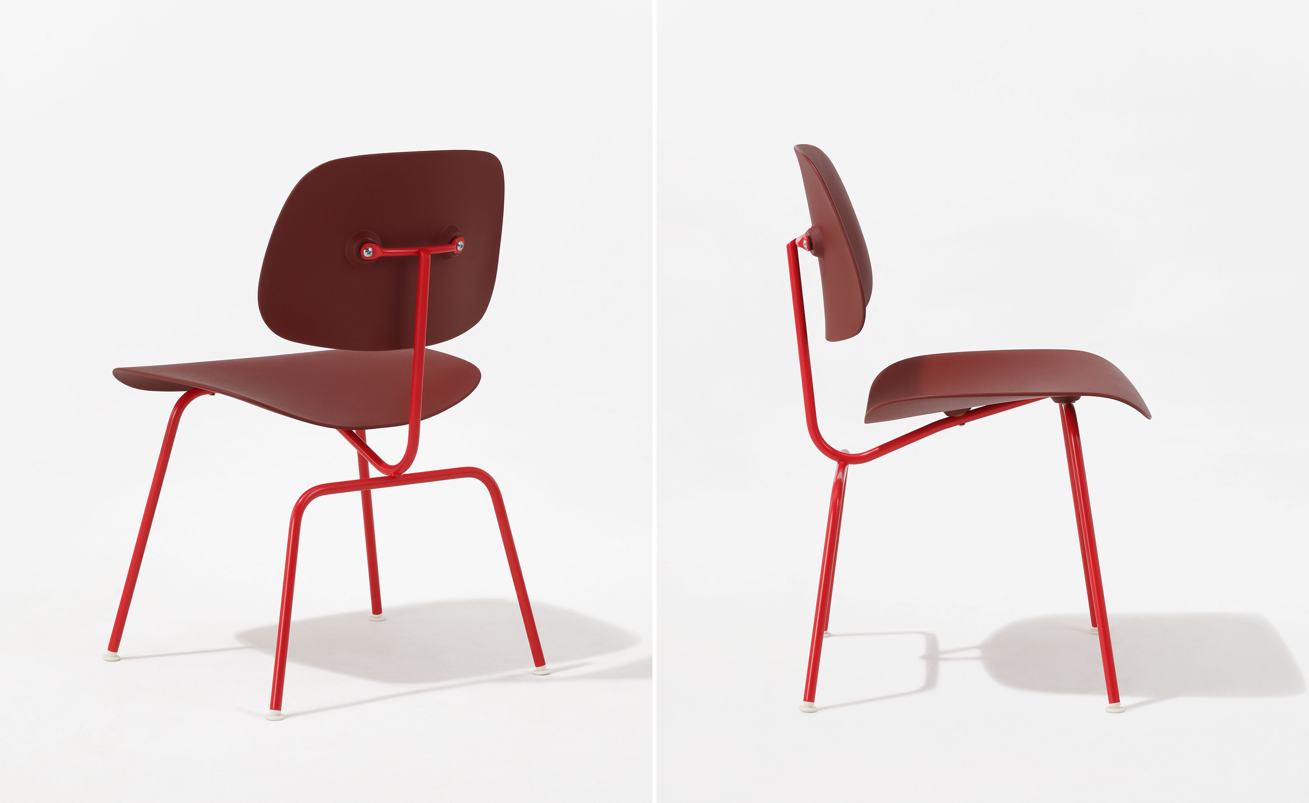 Eames Molded Plastic Dining Chair Metal Base EC-127
