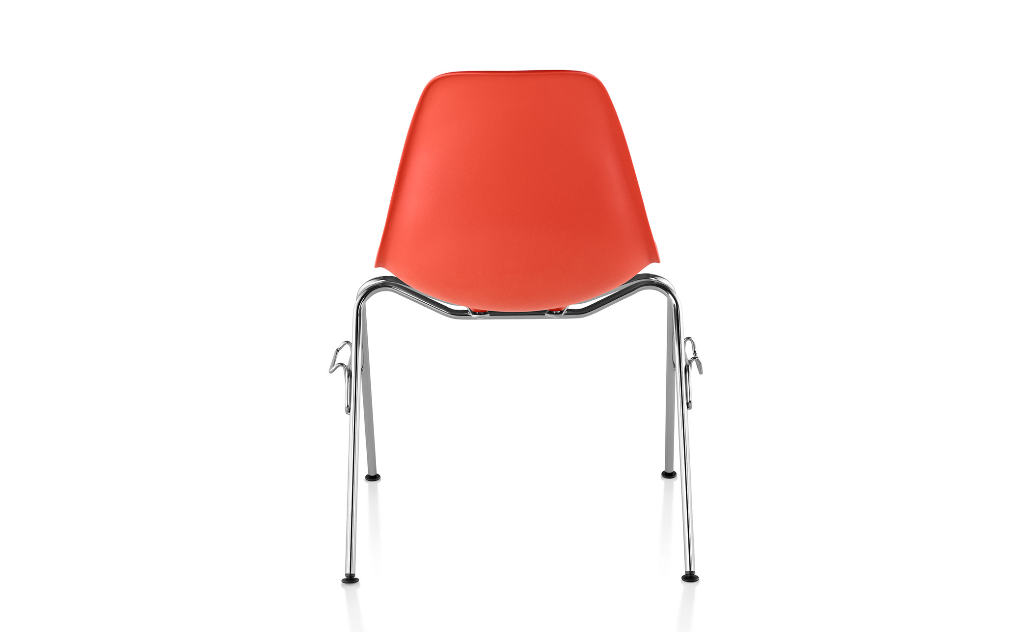 eames&reg; molded plastic side chair with stacking base
