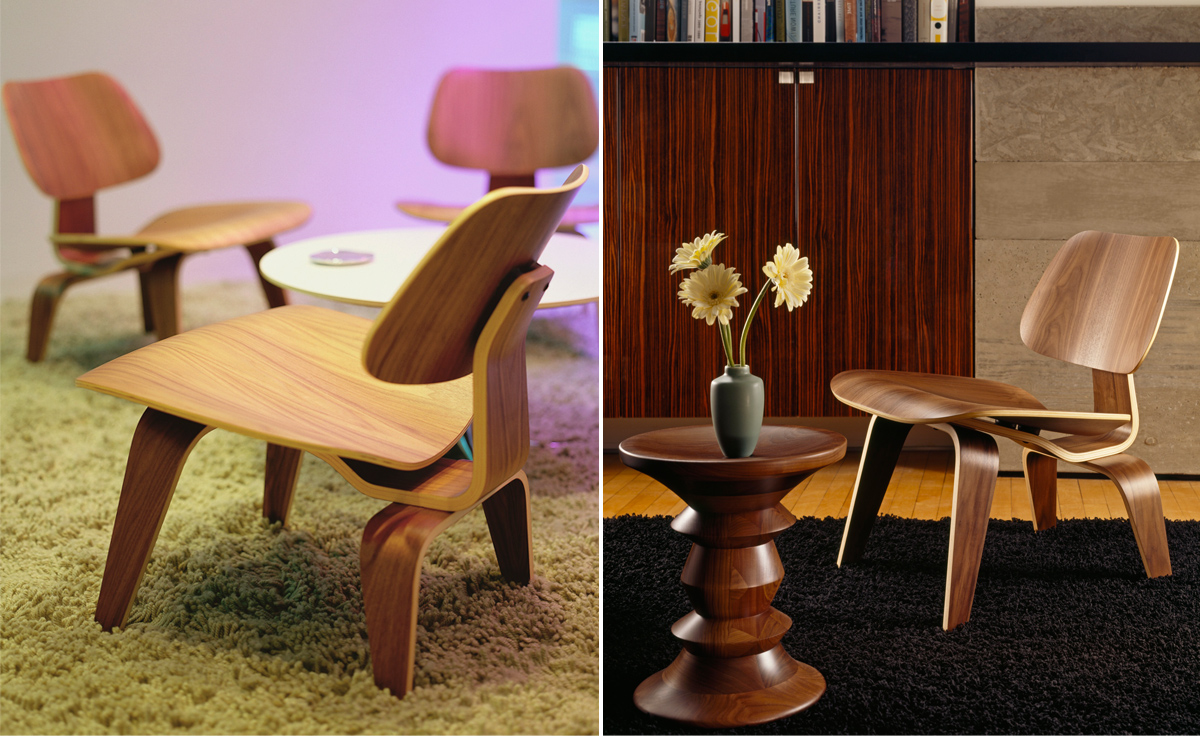 eames&reg; molded plywood lounge chair lcw