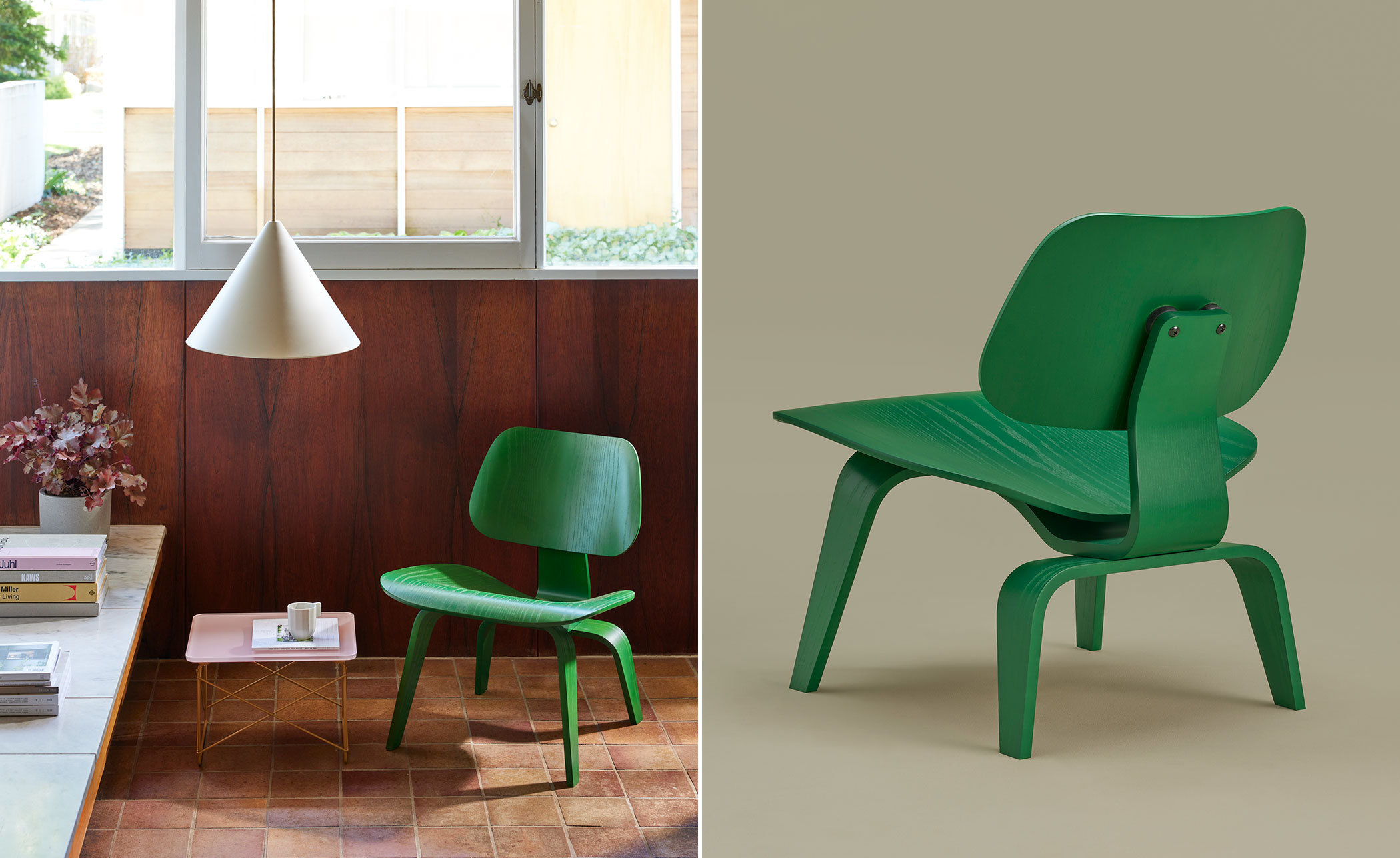 eames plywood lounge chair, herman miller x hay
