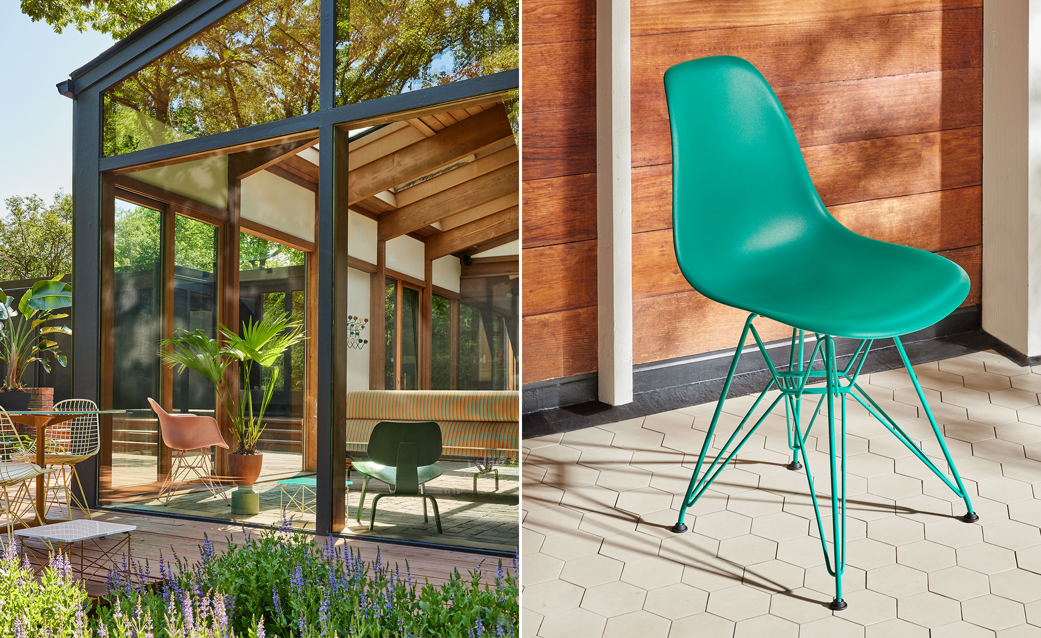 eames plywood lounge chair, herman miller x hay